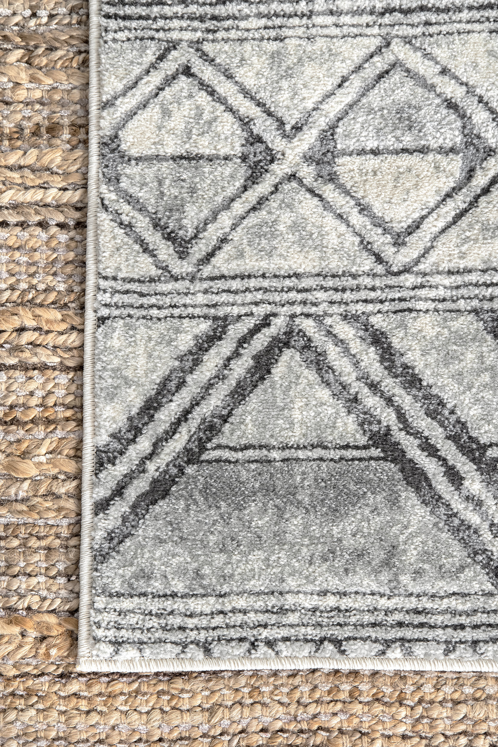 Banded Tribal Rug | Grey - Image 3