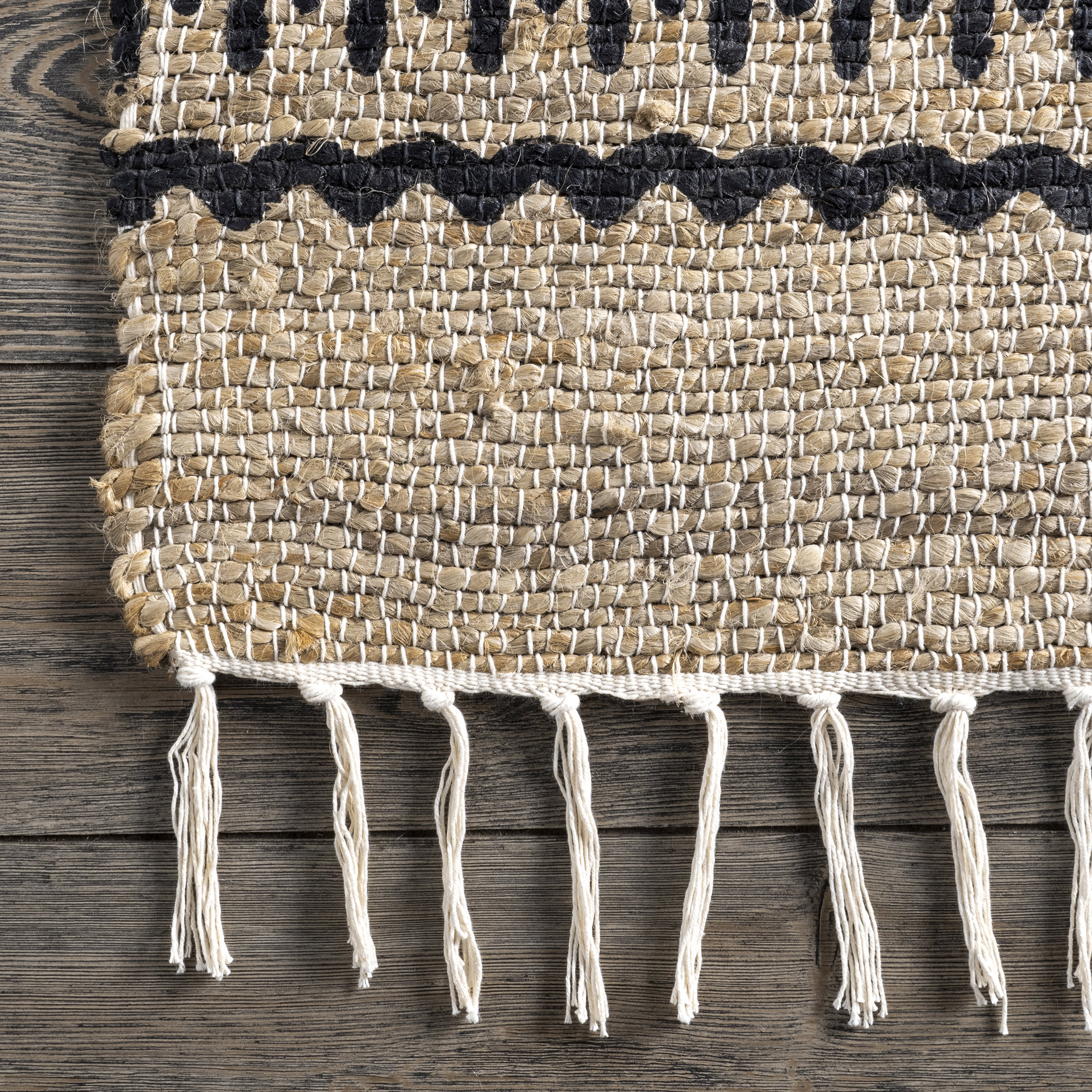 Banded Tribal Rug | Natural - Image 3