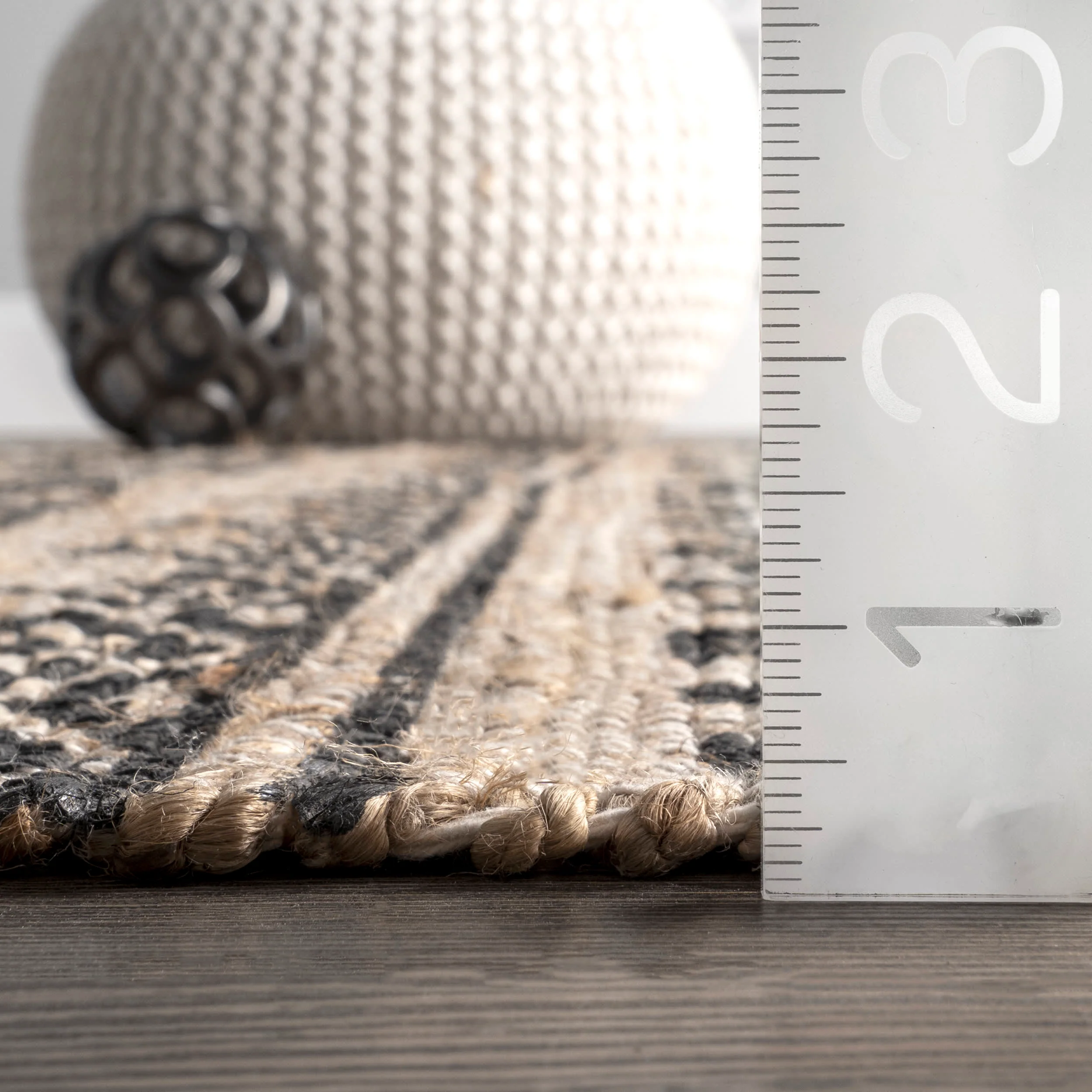 Banded Tribal Rug | Natural - Image 5