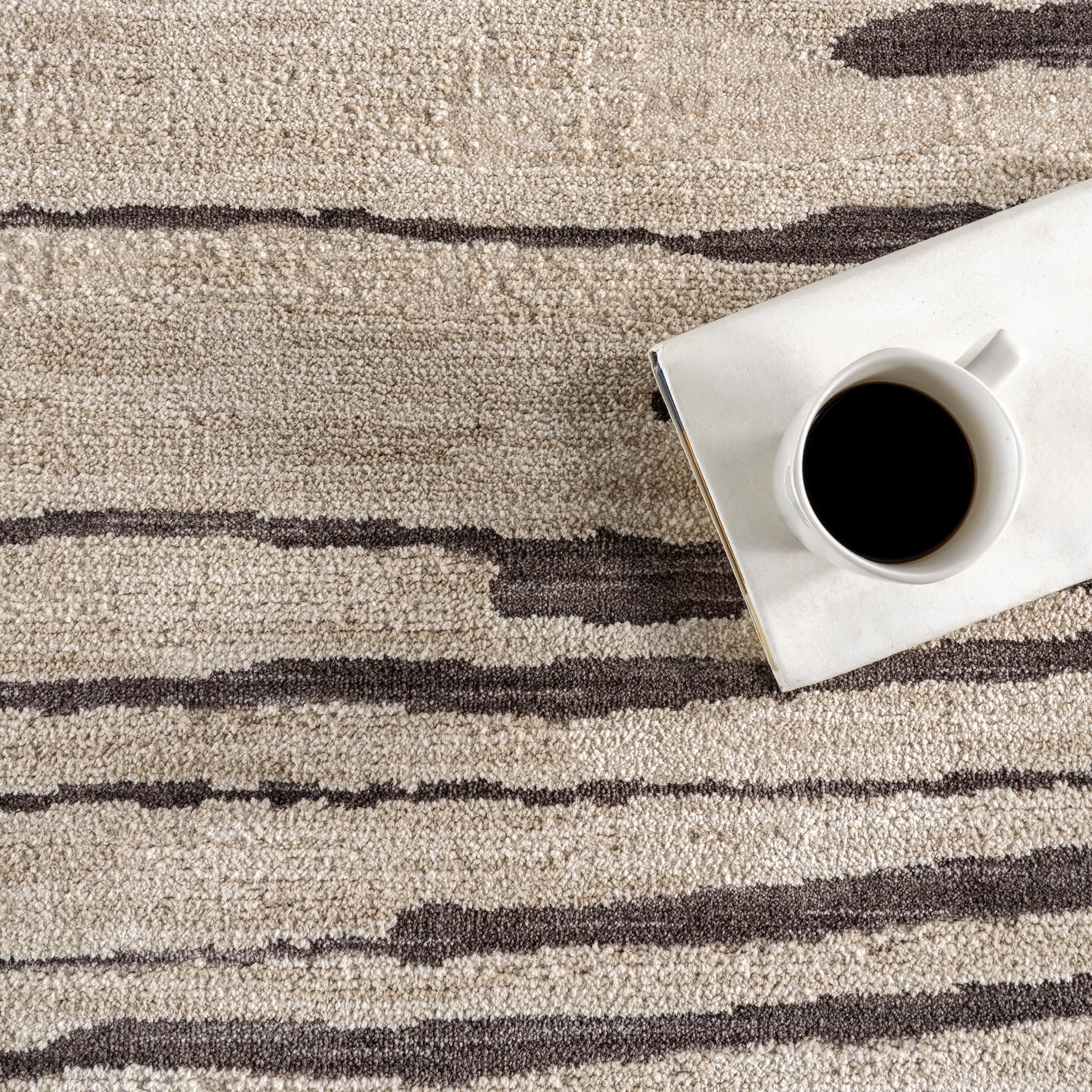Banke Striped Rug | Beige - Image 7