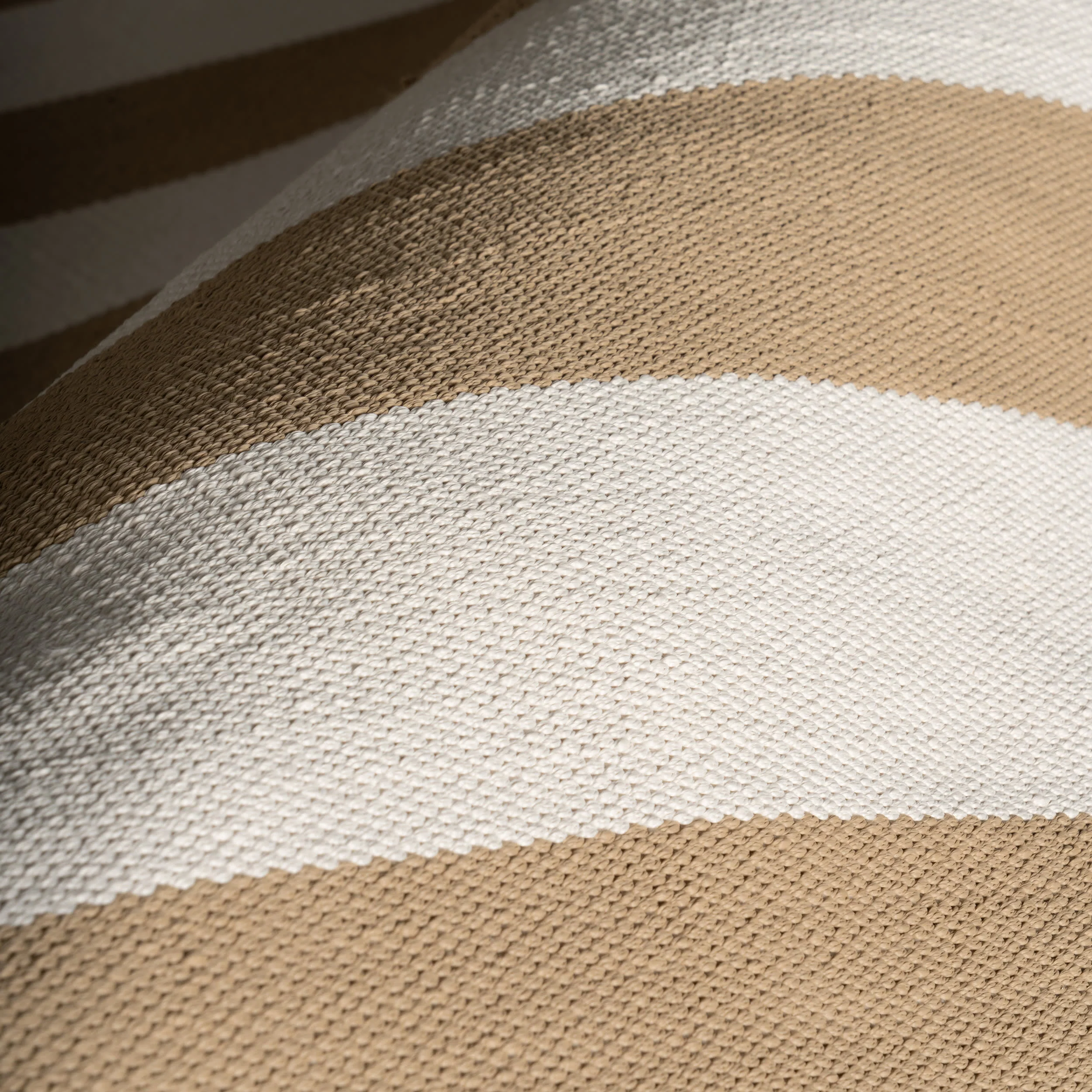Banks Stripe Handwoven Indoor/Outdoor Rug | Khaki - Image 6