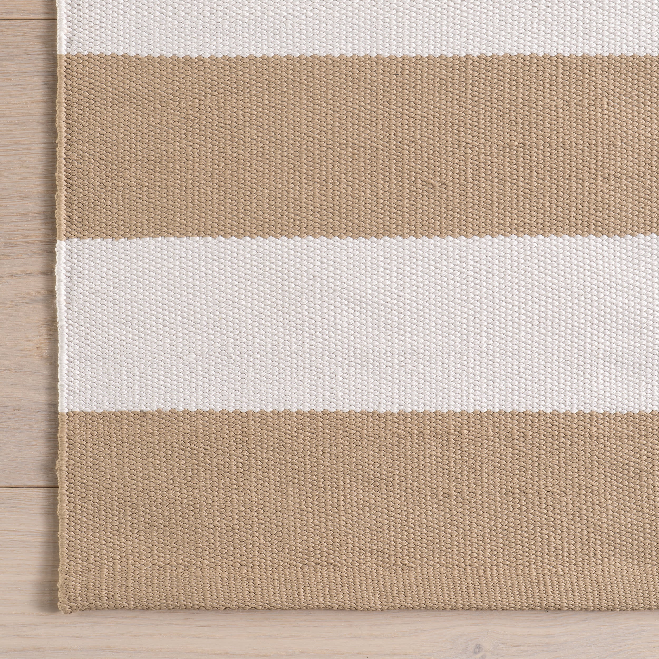 Banks Stripe Handwoven Indoor/Outdoor Rug | Khaki - Image 8