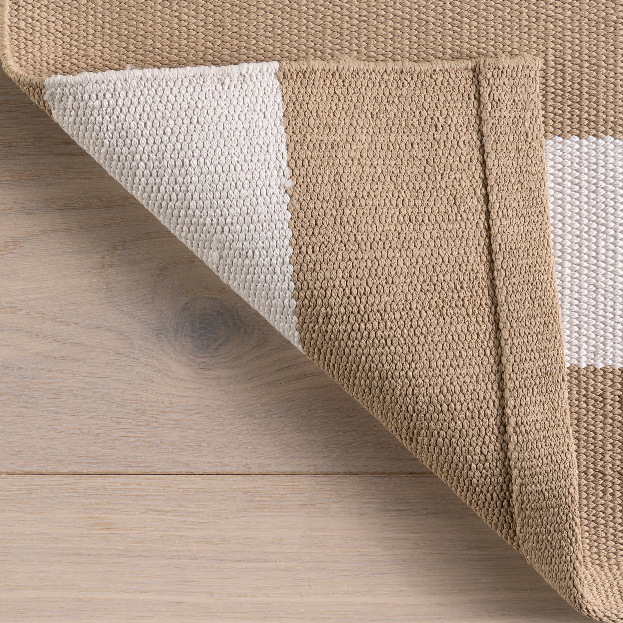 Banks Stripe Handwoven Indoor/Outdoor Rug | Khaki - Image 9