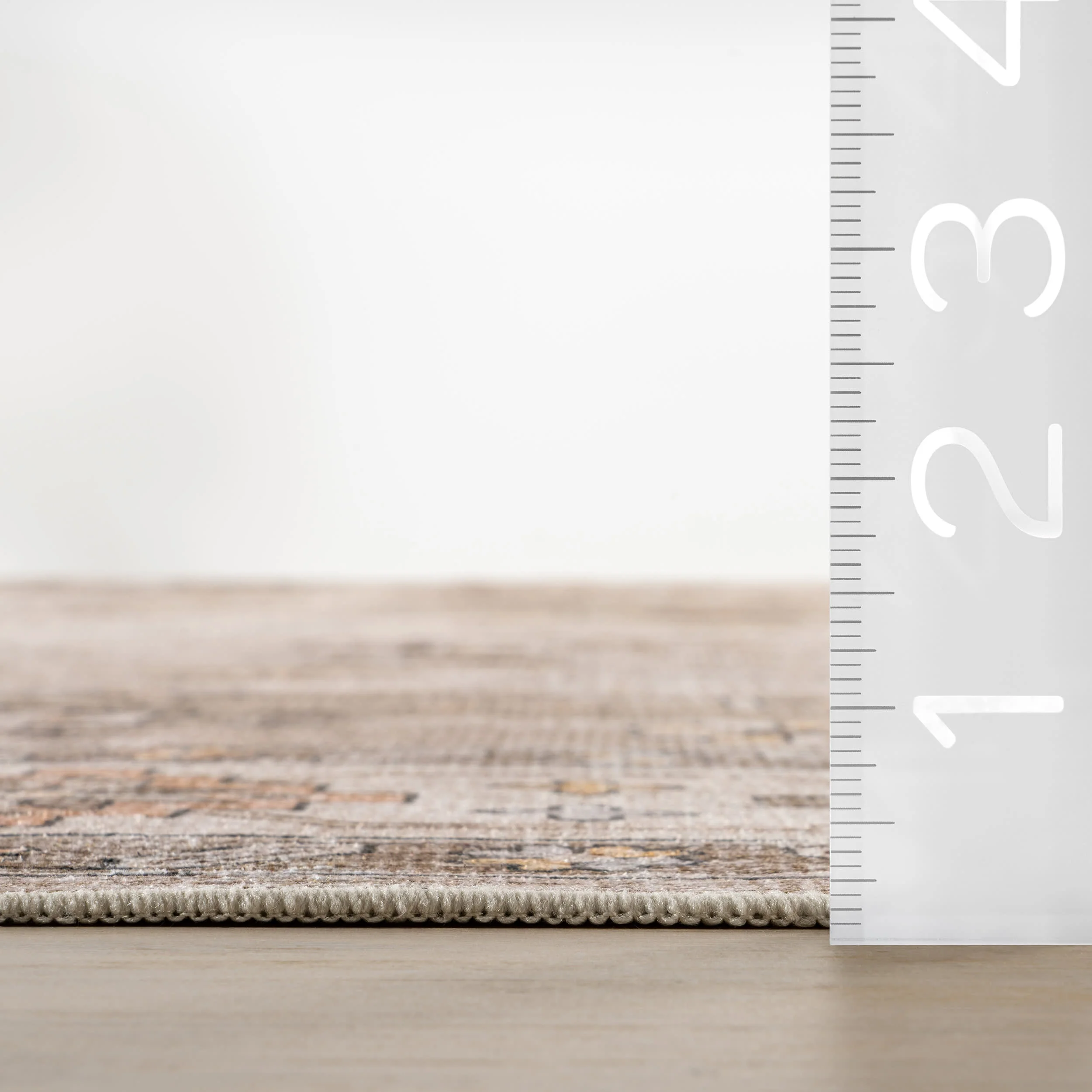 Barbary Distressed Spill Proof Washable Rug | Beige - Image 6