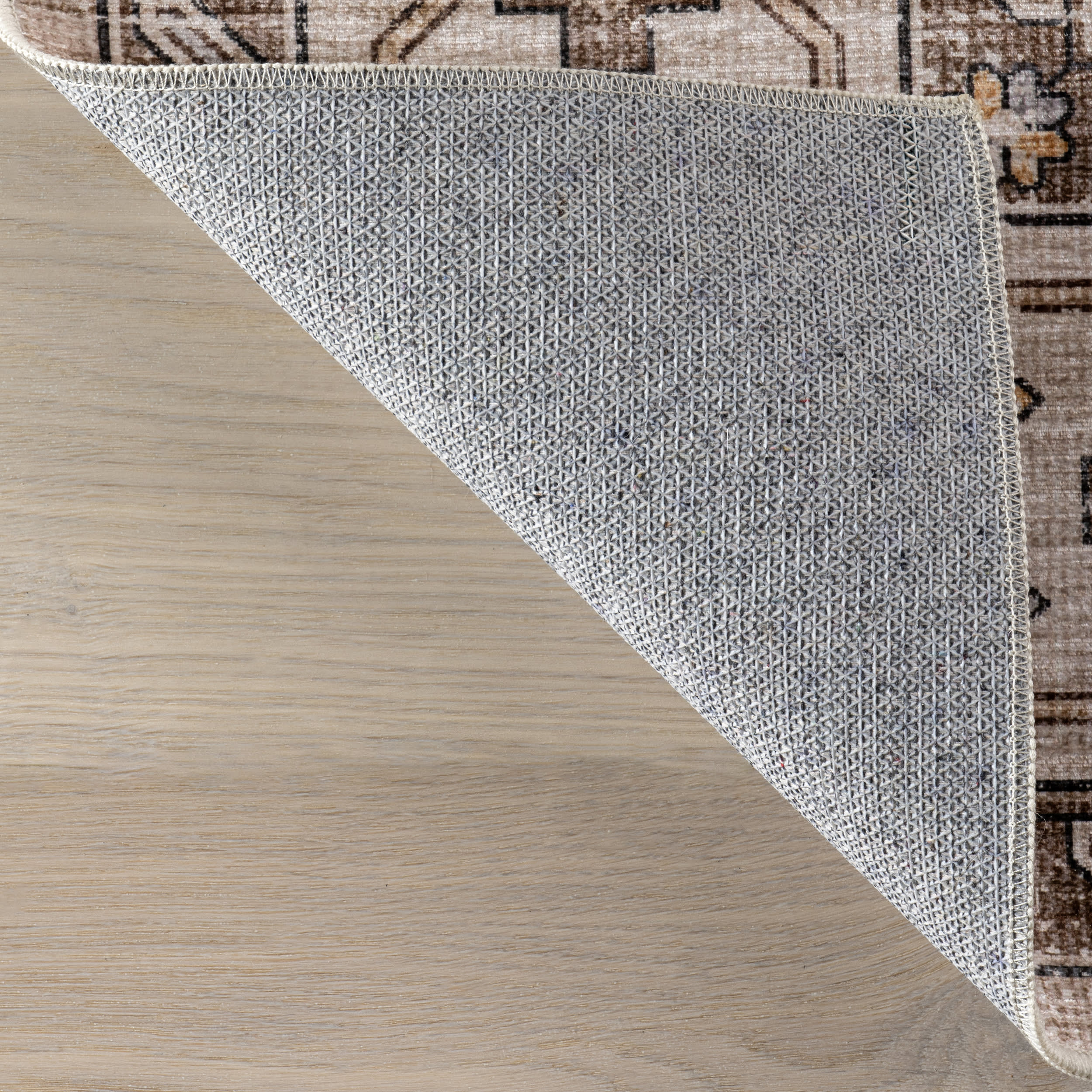 Barbary Distressed Spill Proof Washable Rug | Beige - Image 7