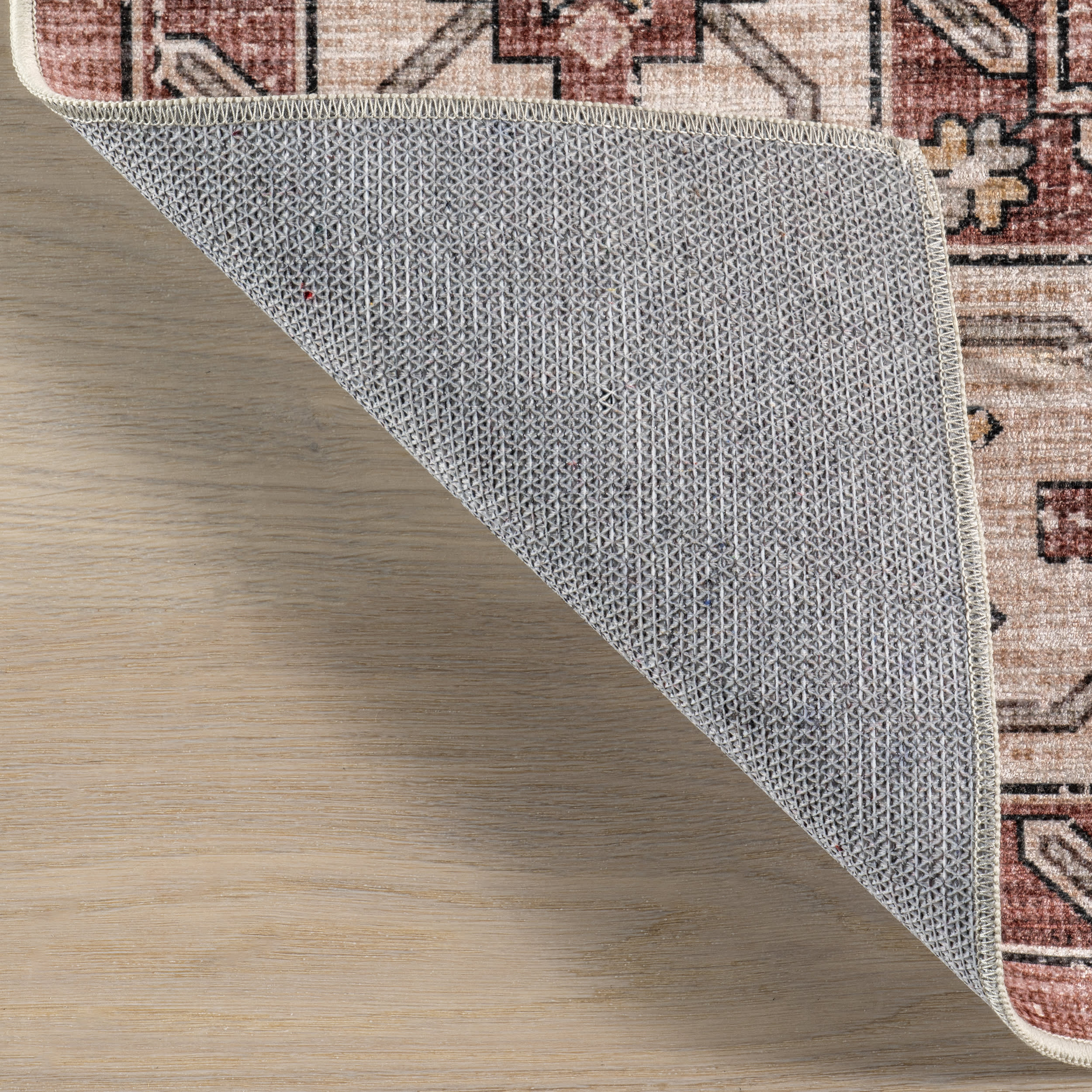 Barbary Distressed Spill Proof Washable Rug | Blush - Image 7