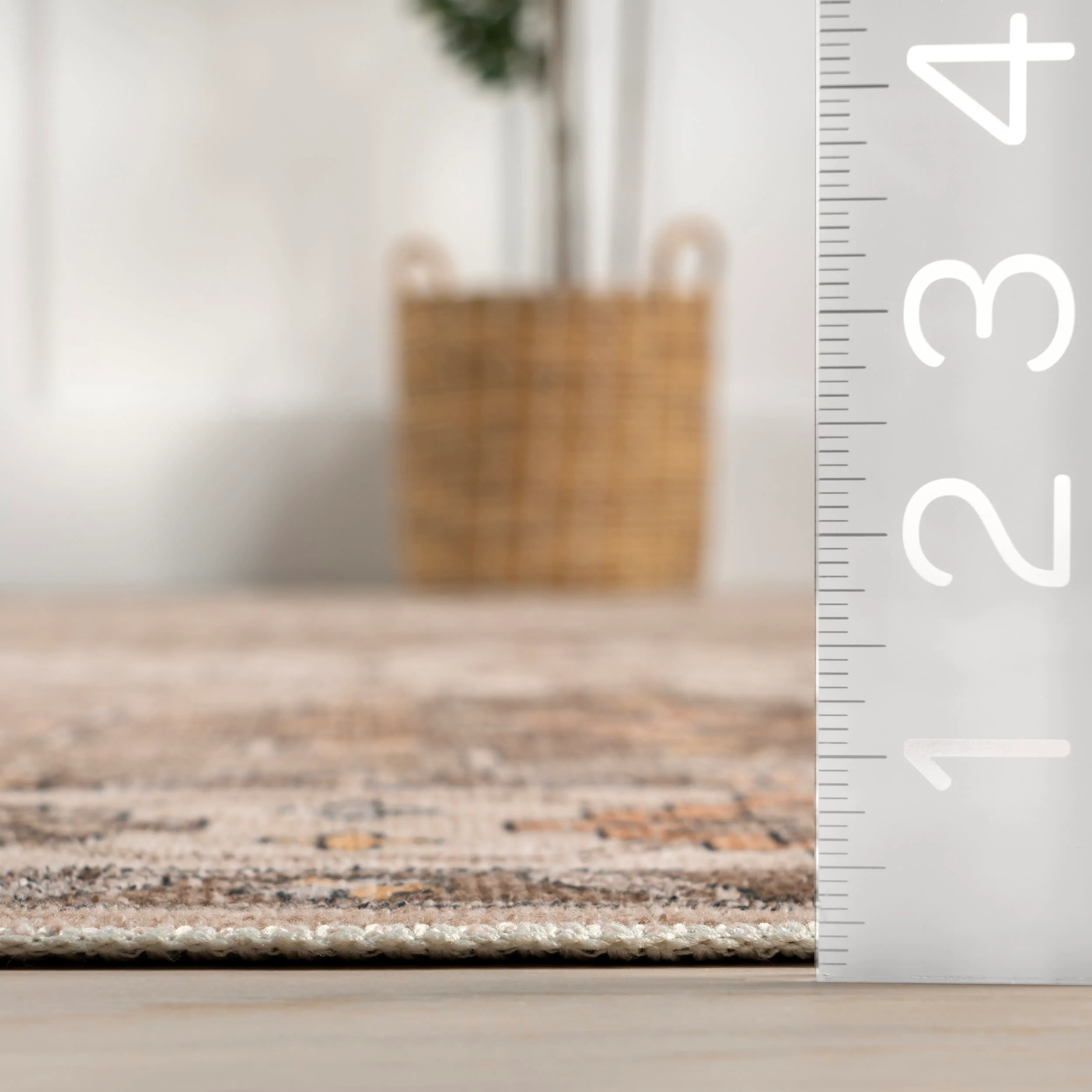 Barbary Distressed Washable Rug | Beige - Image 4