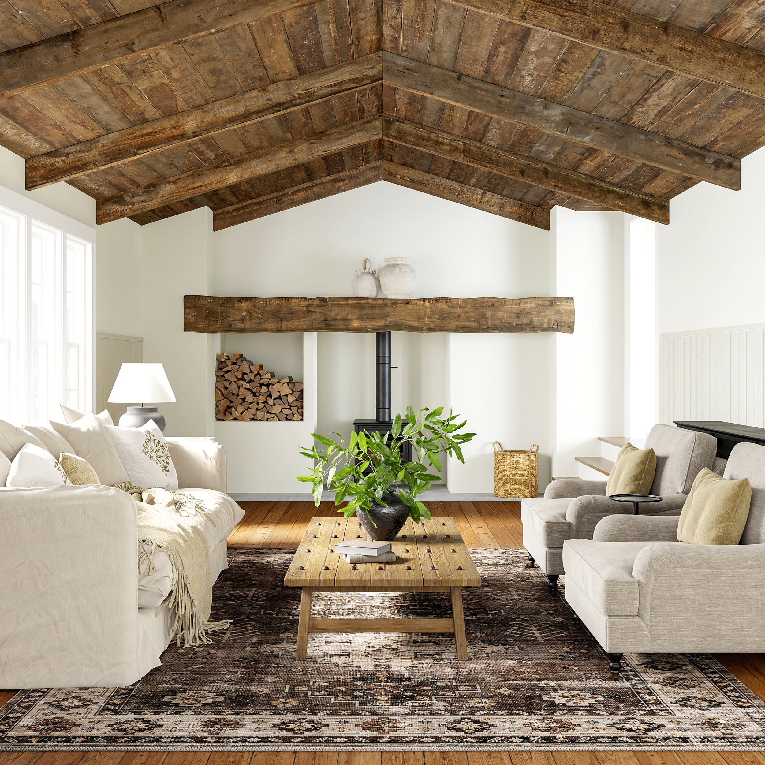 Barbary Distressed Washable Rug | Dark Brown - Image 2