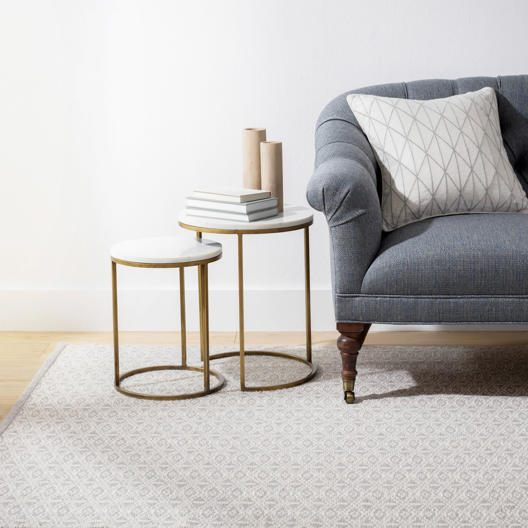 Bare Handwoven Cotton Rug | Grey - Image 2