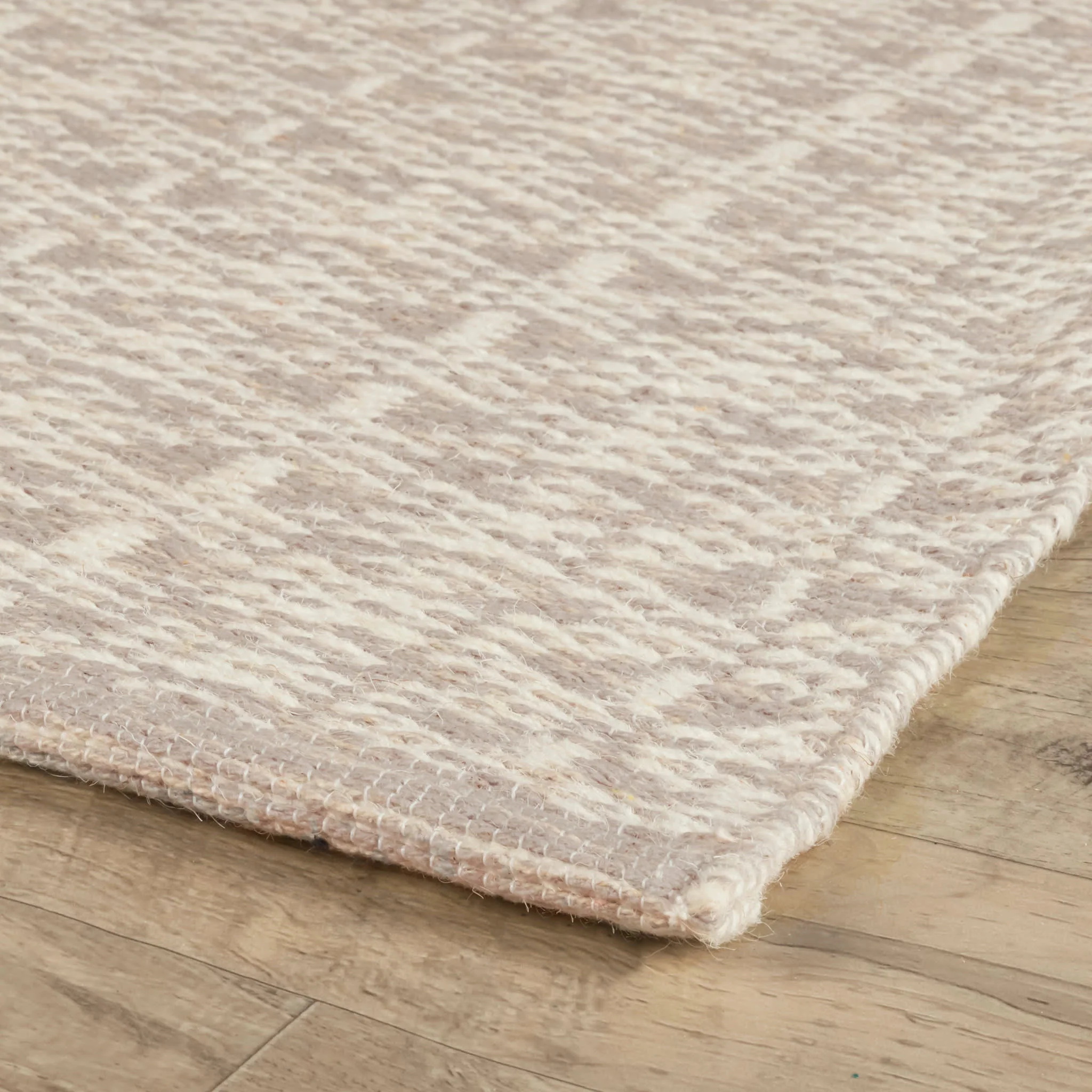 Bare Handwoven Cotton Rug | Grey - Image 5