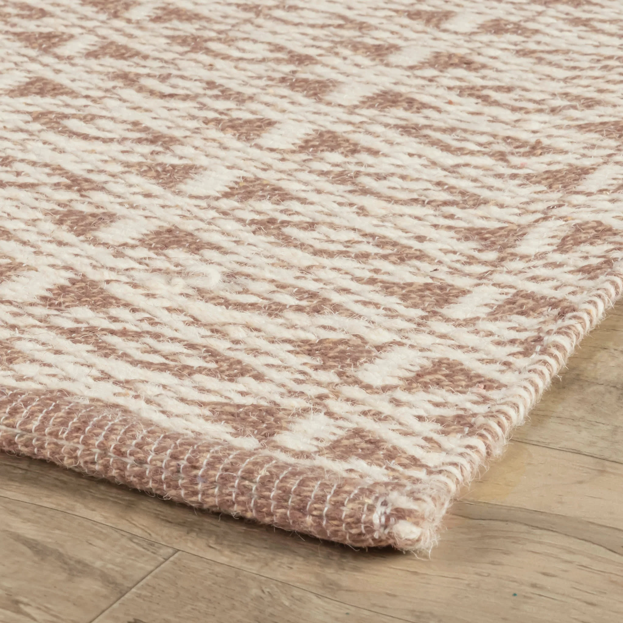 Bare Handwoven Cotton Rug | Natural - Image 5