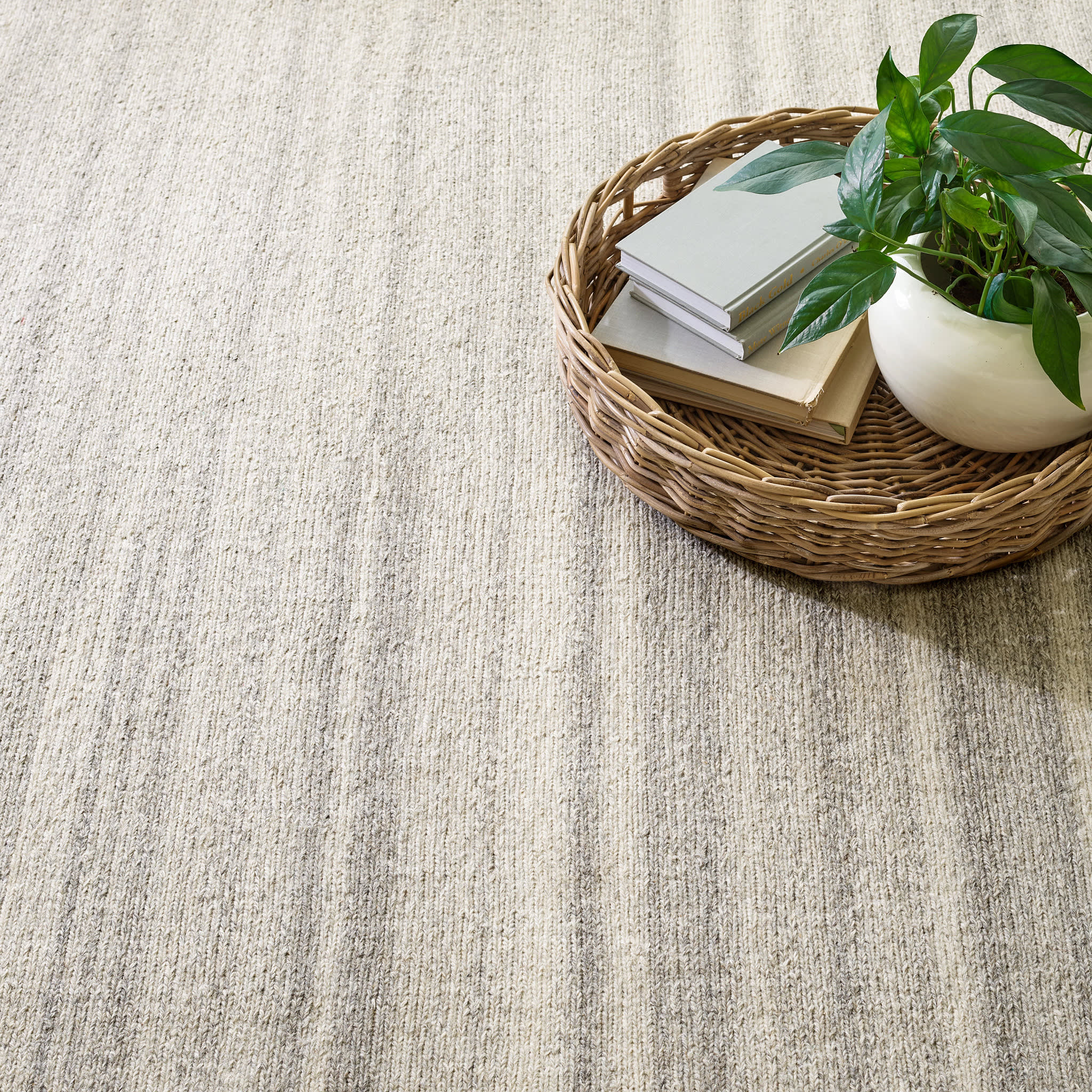 Barlow Woven Wool Custom Rug | Grey - Image 3