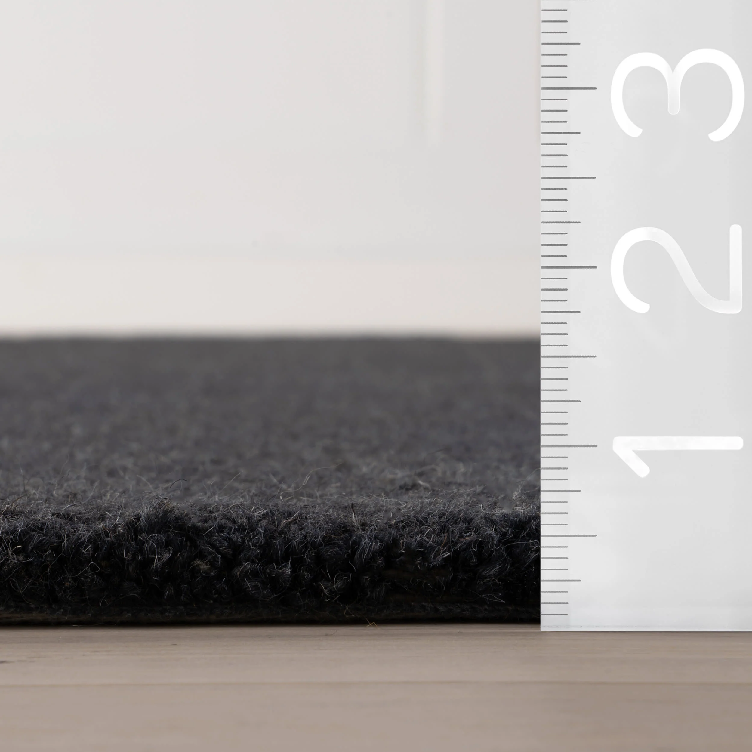 Barron Solid Bohemian Wool Rug | Black - Image 5
