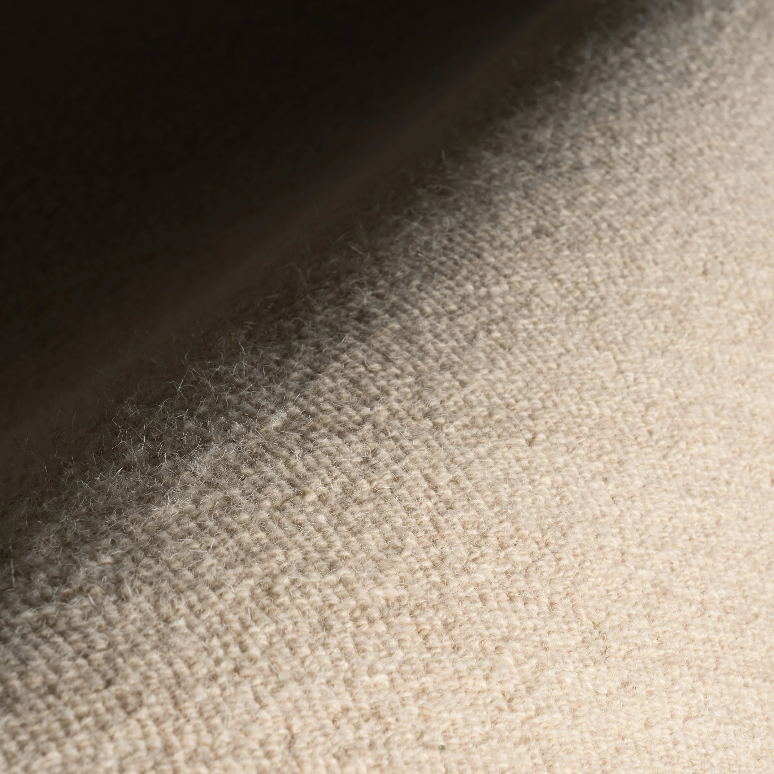 Barron Solid Bohemian Wool Rug | Cream - Image 3