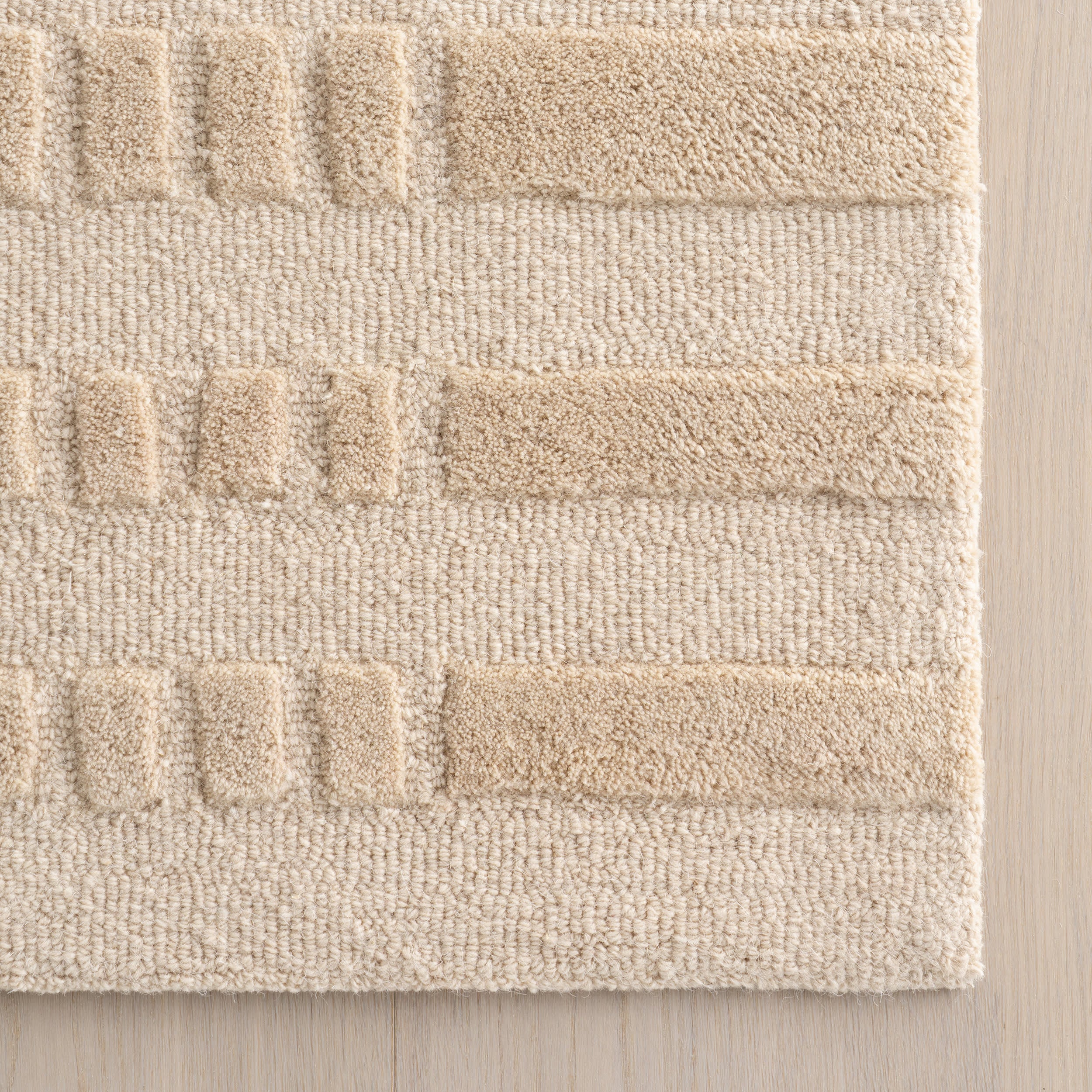 Barron Solid Bohemian Wool Rug | Cream - Image 4