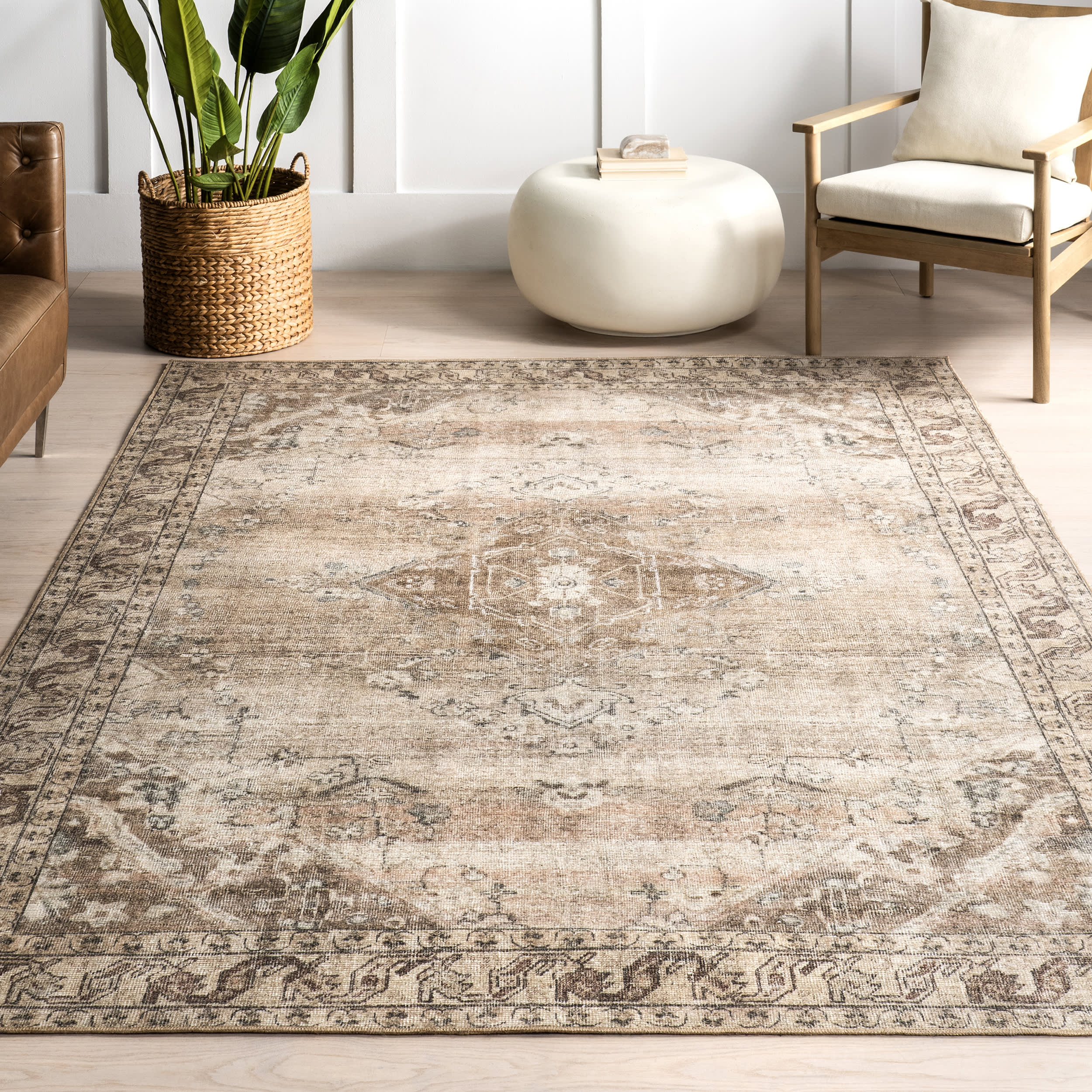 Bay Head Antiqued Jute-Blend Rug | Beige - Image 5