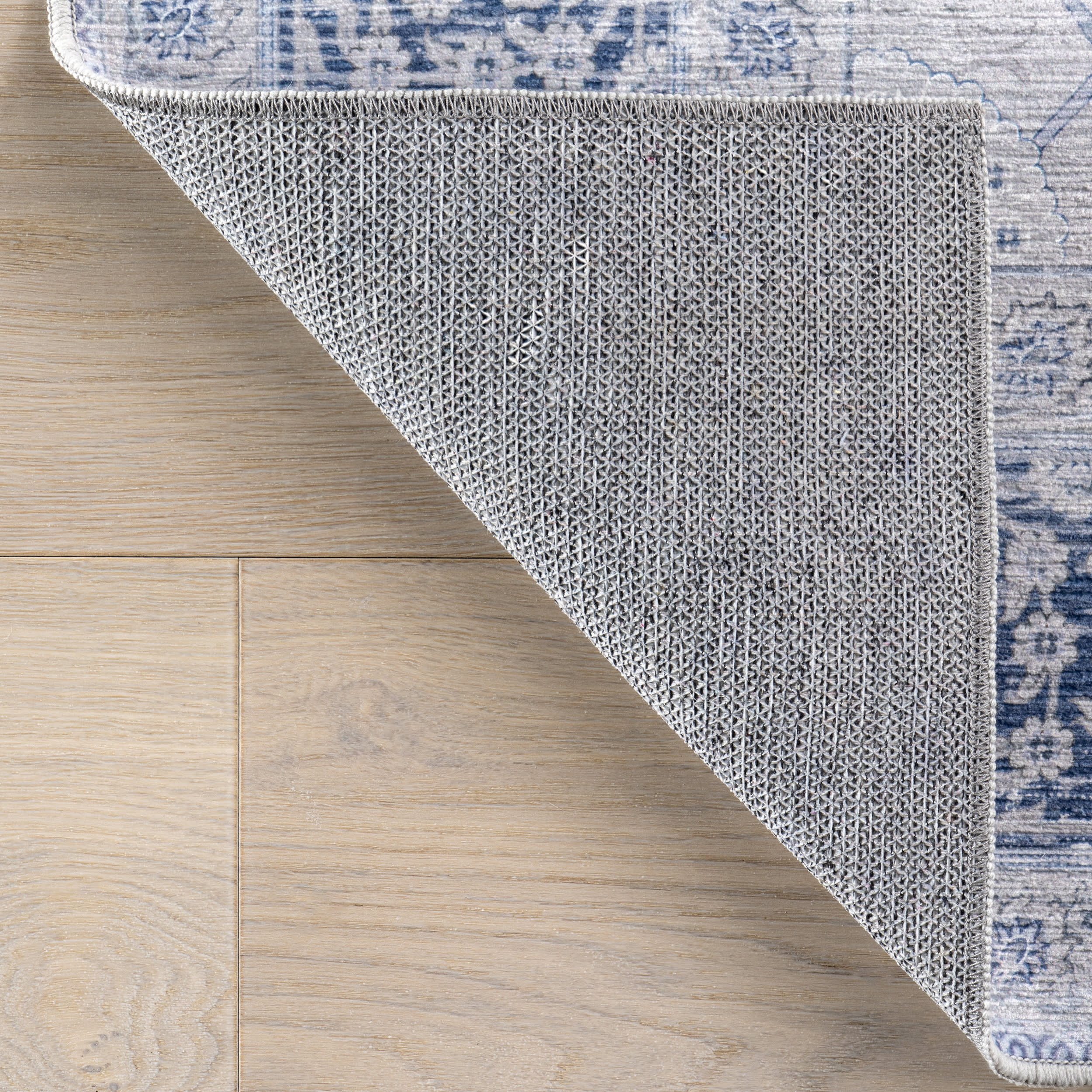 Bayberry Spill Proof Vintage Washable Rug | Light Blue - Image 7
