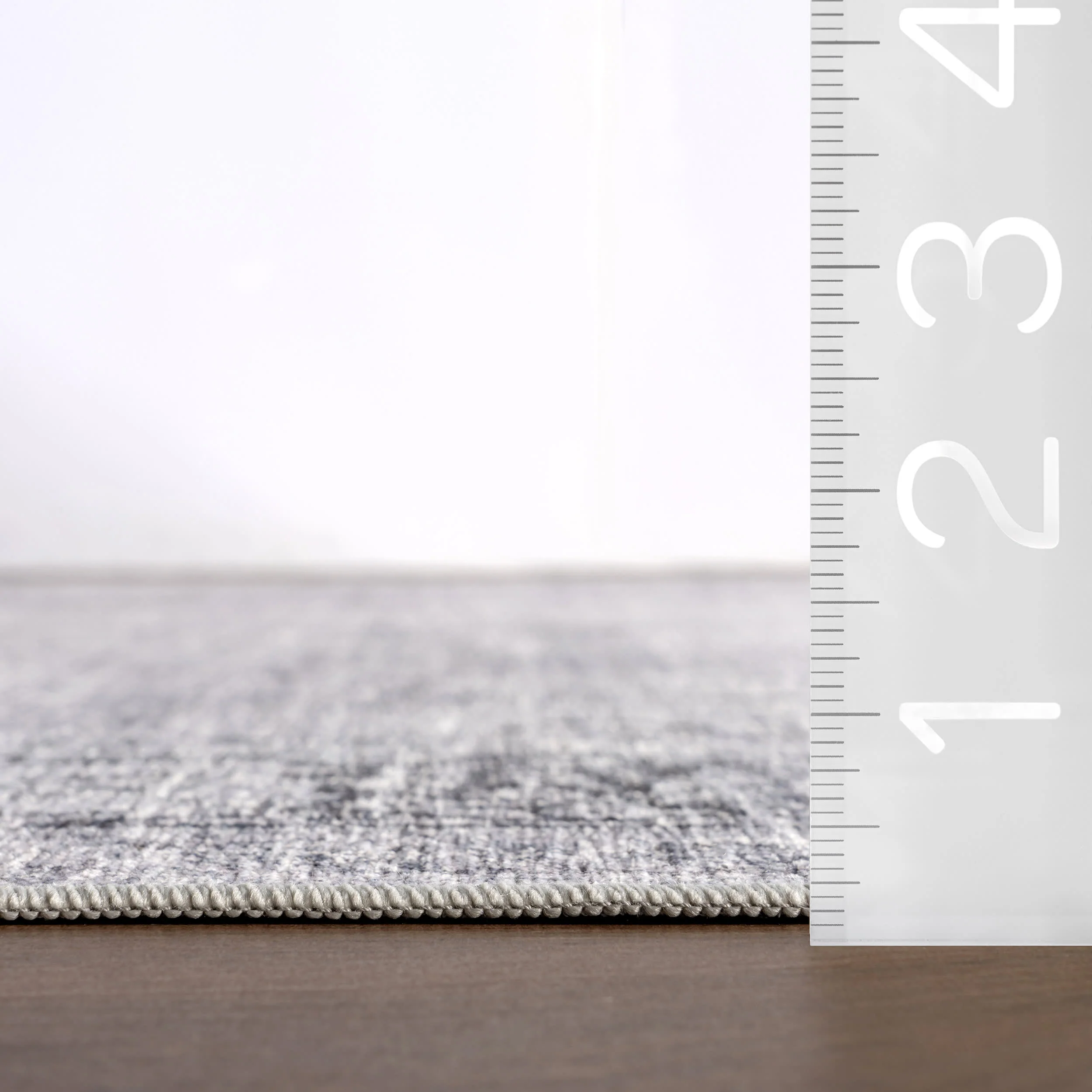 Bayberry Spill Proof Vintage Washable Rug | Light Grey - Image 6