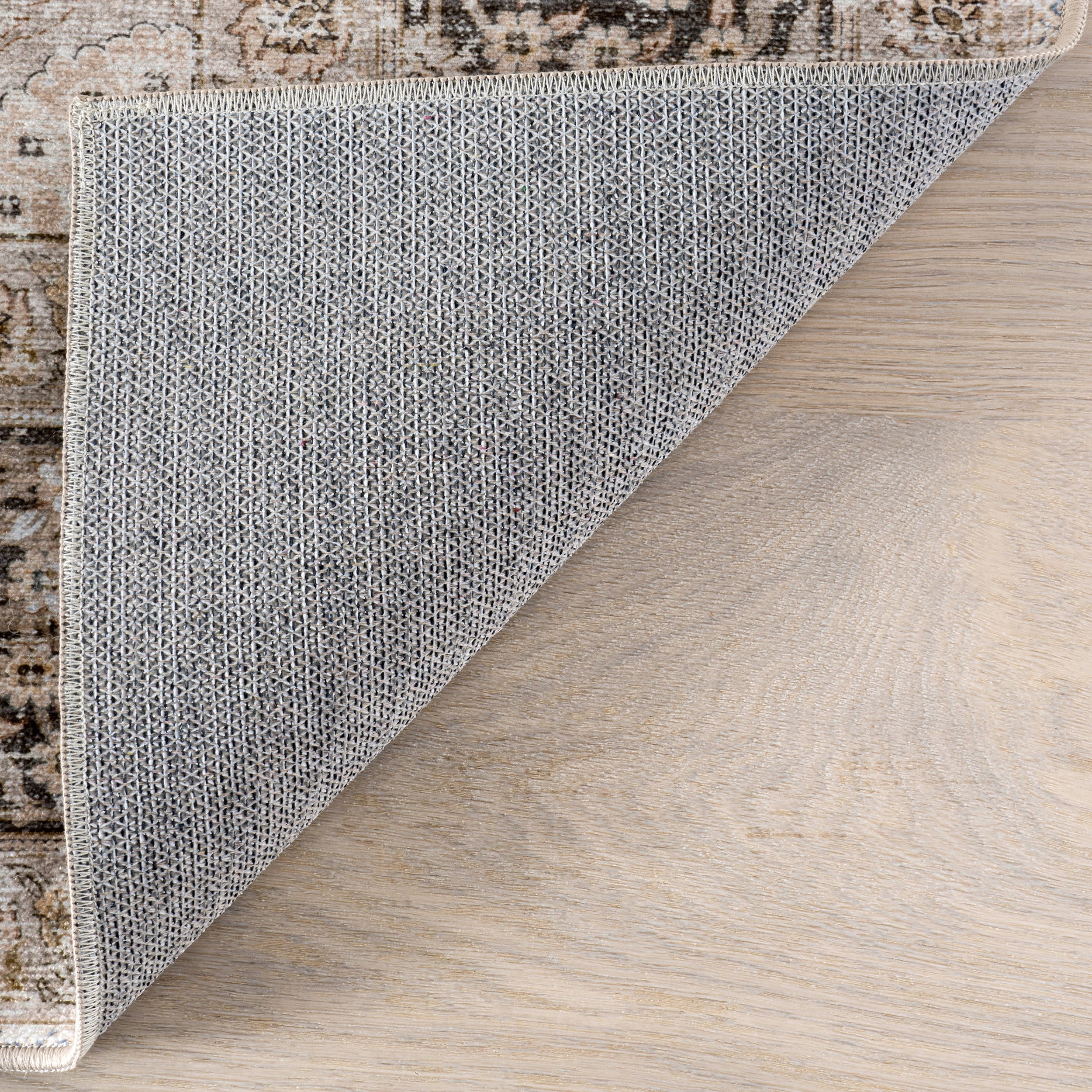 Bayberry Spill Proof Vintage Washable Rug | Sand - Image 6