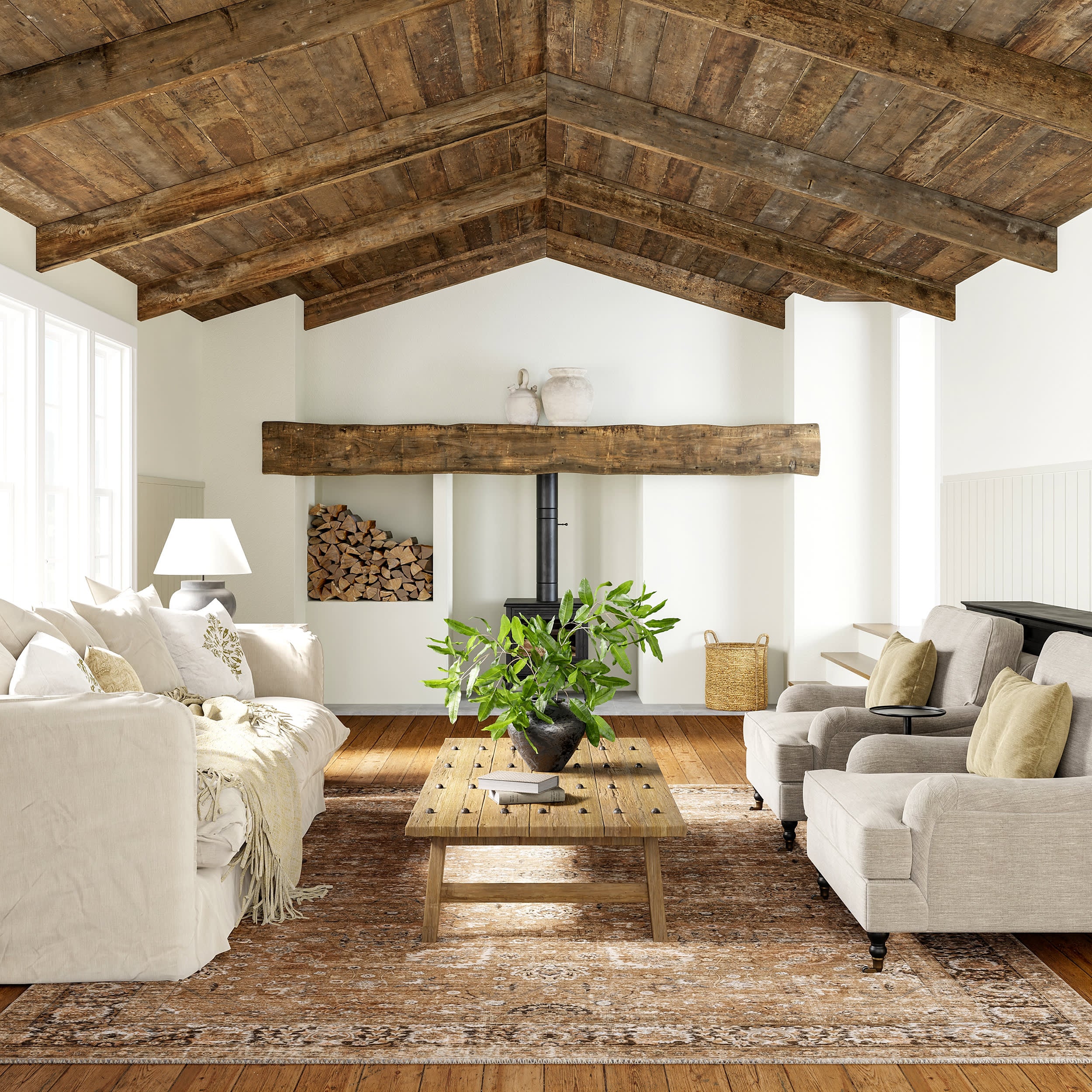 Bayberry Vintage Washable Rug | Light Brown - Image 2