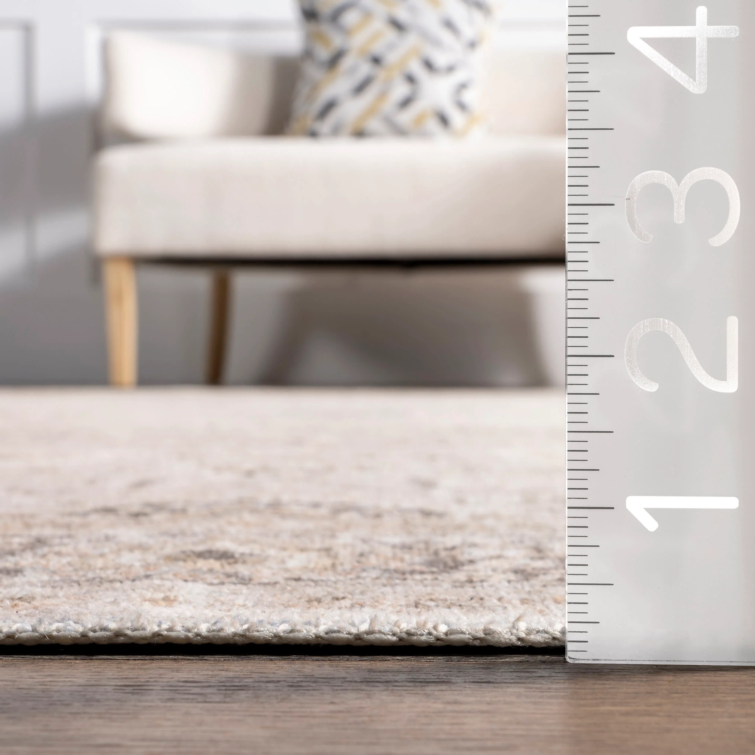 Bayberry Vintage Washable Rug | Sand - Image 4
