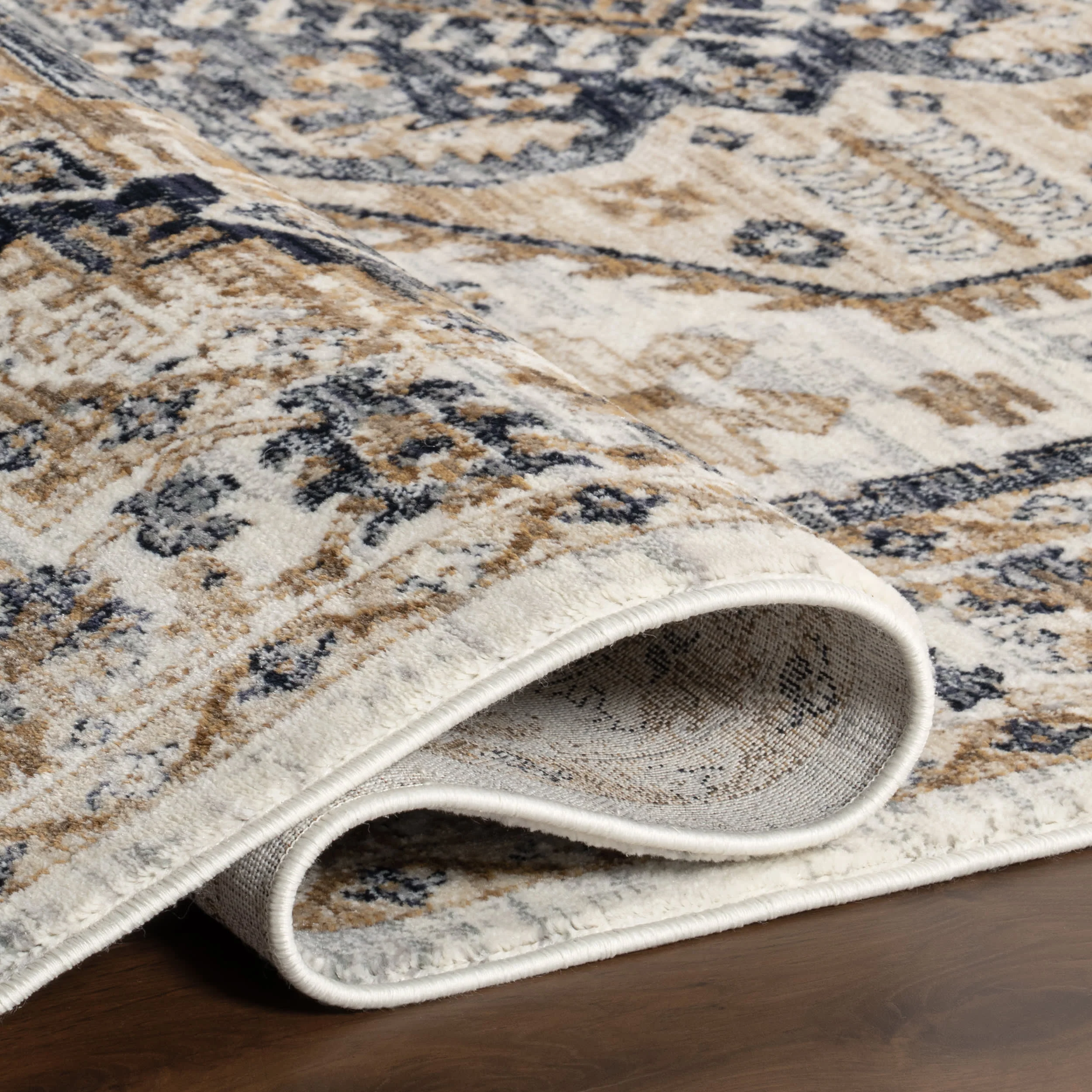 Baylee Geometric Medallion Rug | Light Blue - Image 8