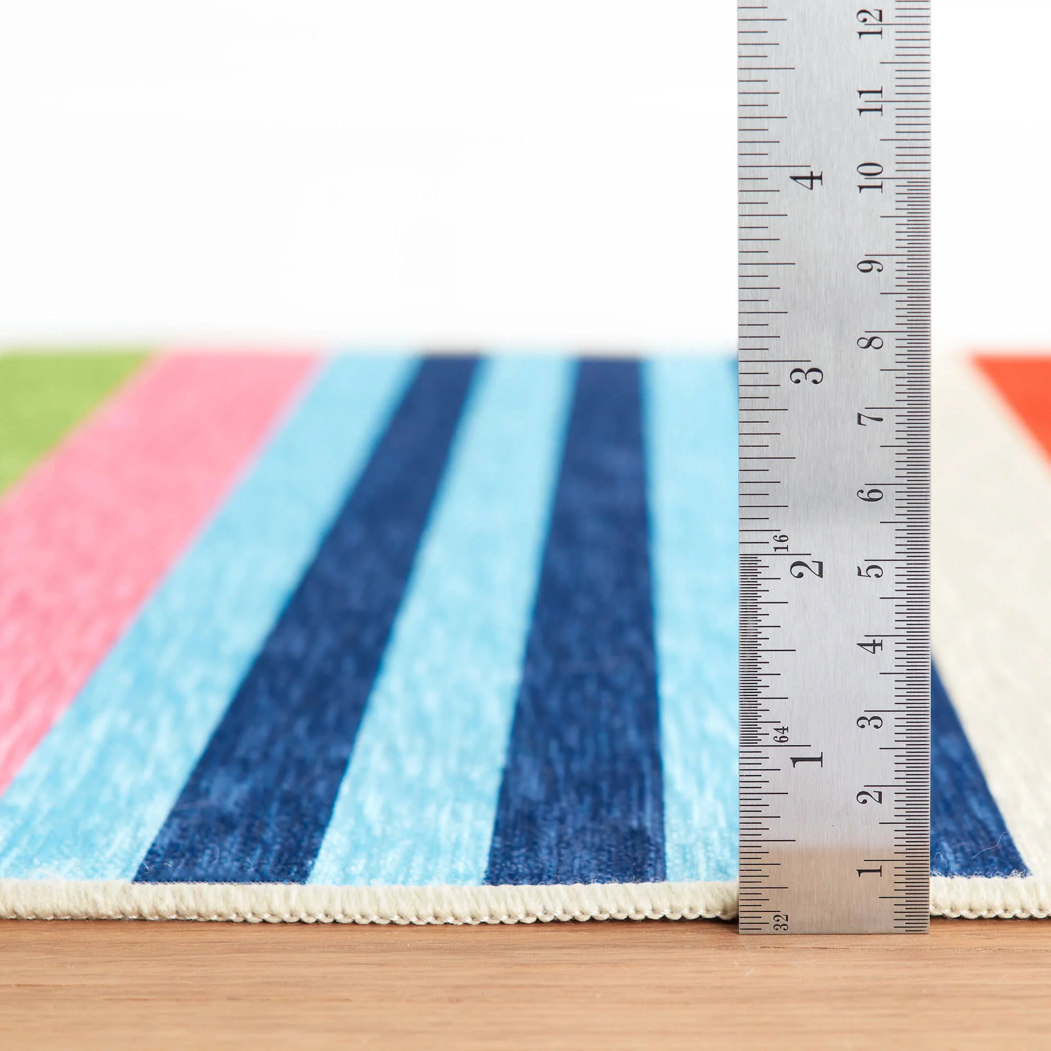 Beach Stripe Machine Washable Rug | Multi - Image 4