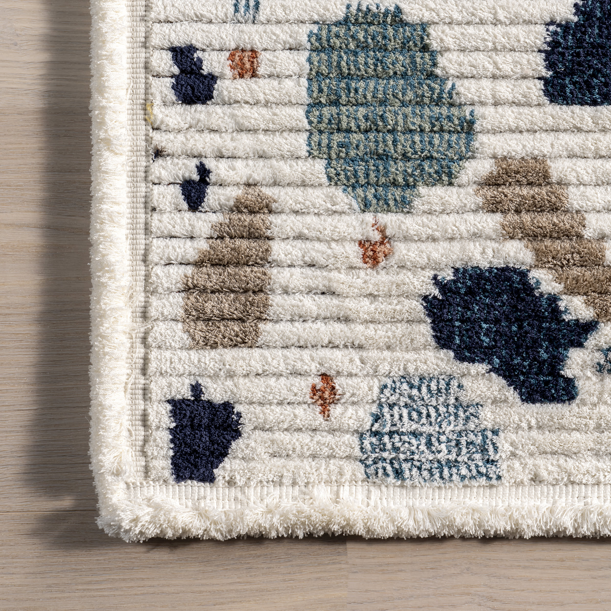 Becca Terrazzo Tile Rug | Blue Multicolor - Image 3