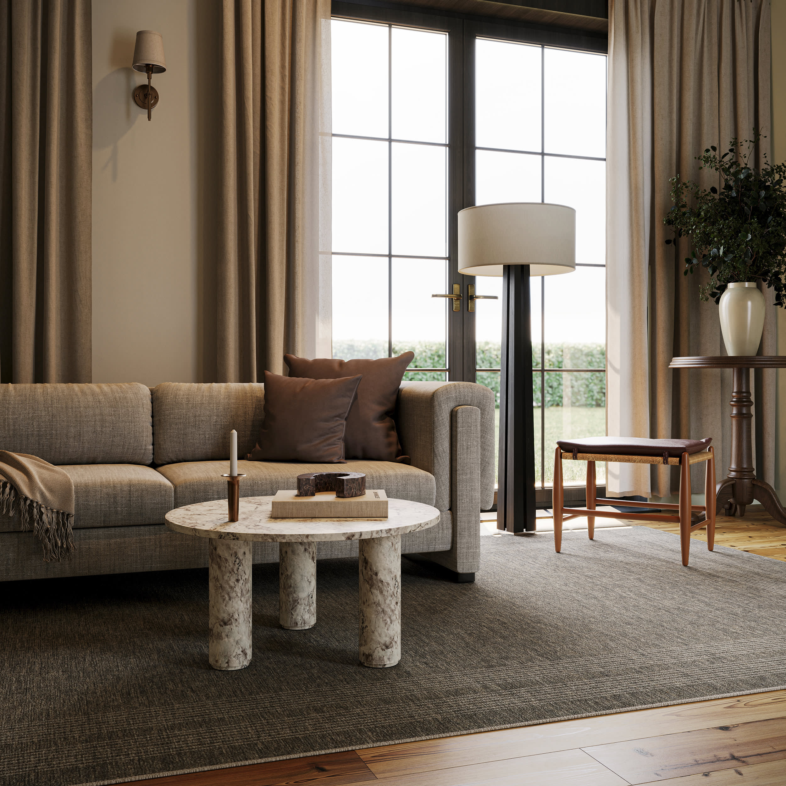 Bedford Plaid Washable Rug by Nate Berkus | Moss - Image 7