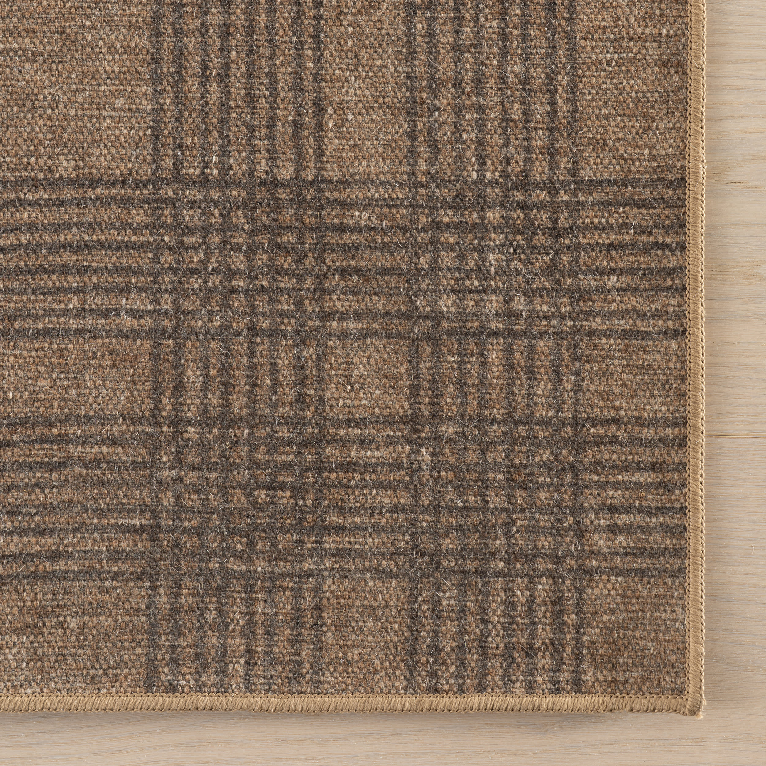 Bedford Plaid Washable Rug by Nate Berkus | Tan - Image 4