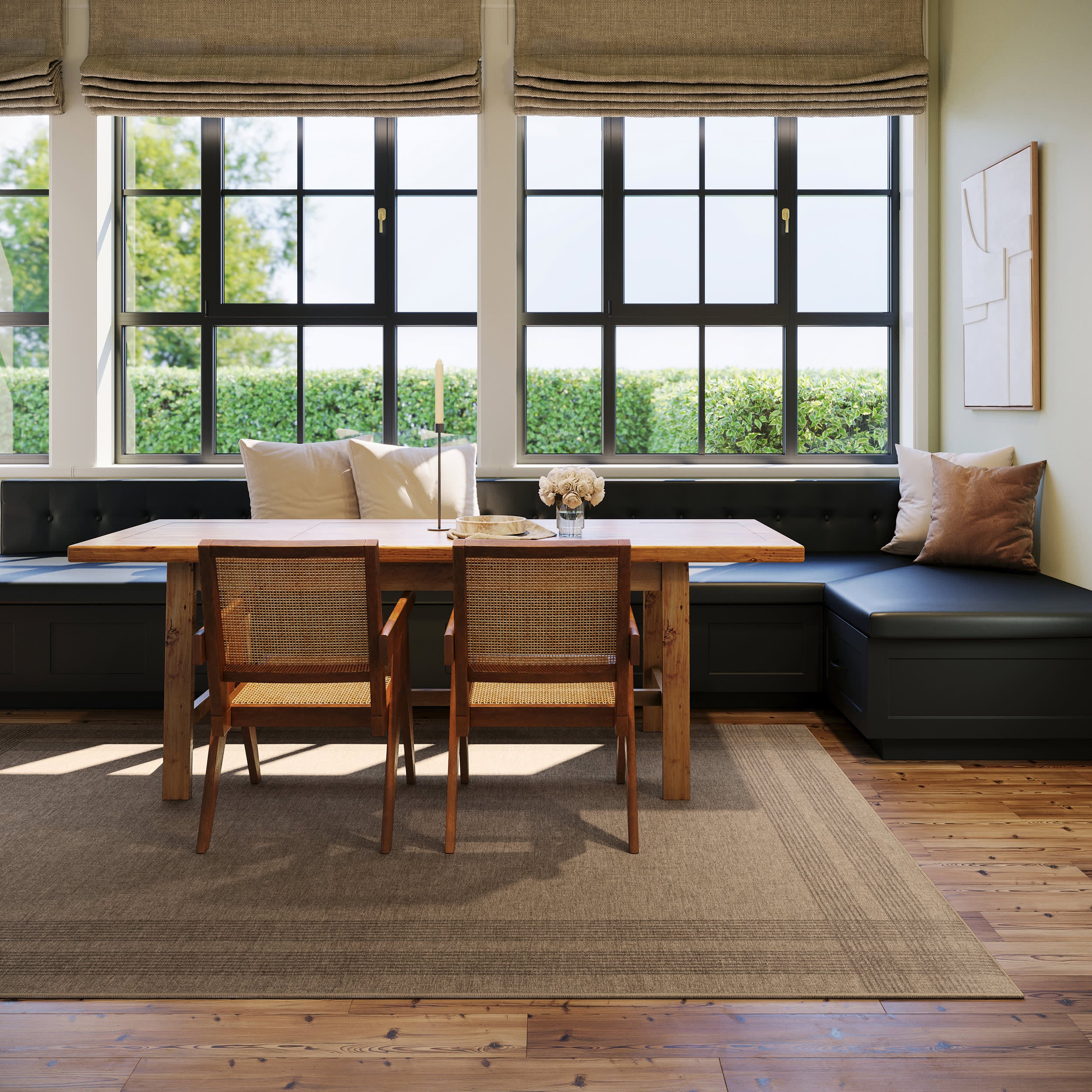 Bedford Plaid Washable Rug by Nate Berkus | Tan - Image 7