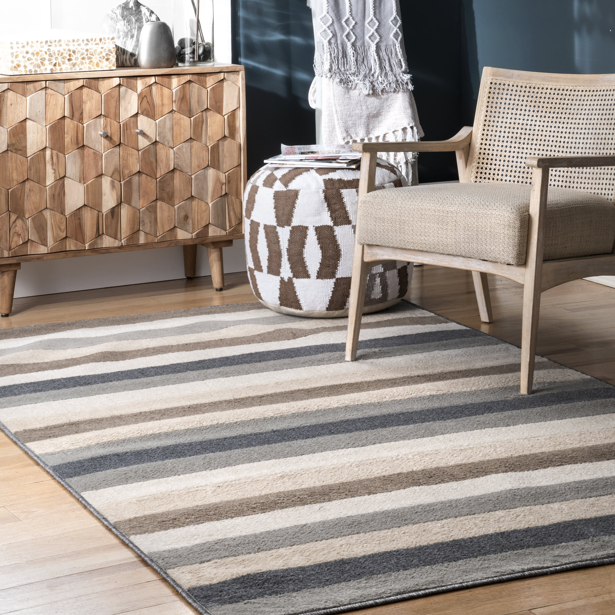 Bengal Striped Rug | Beige - Image 2