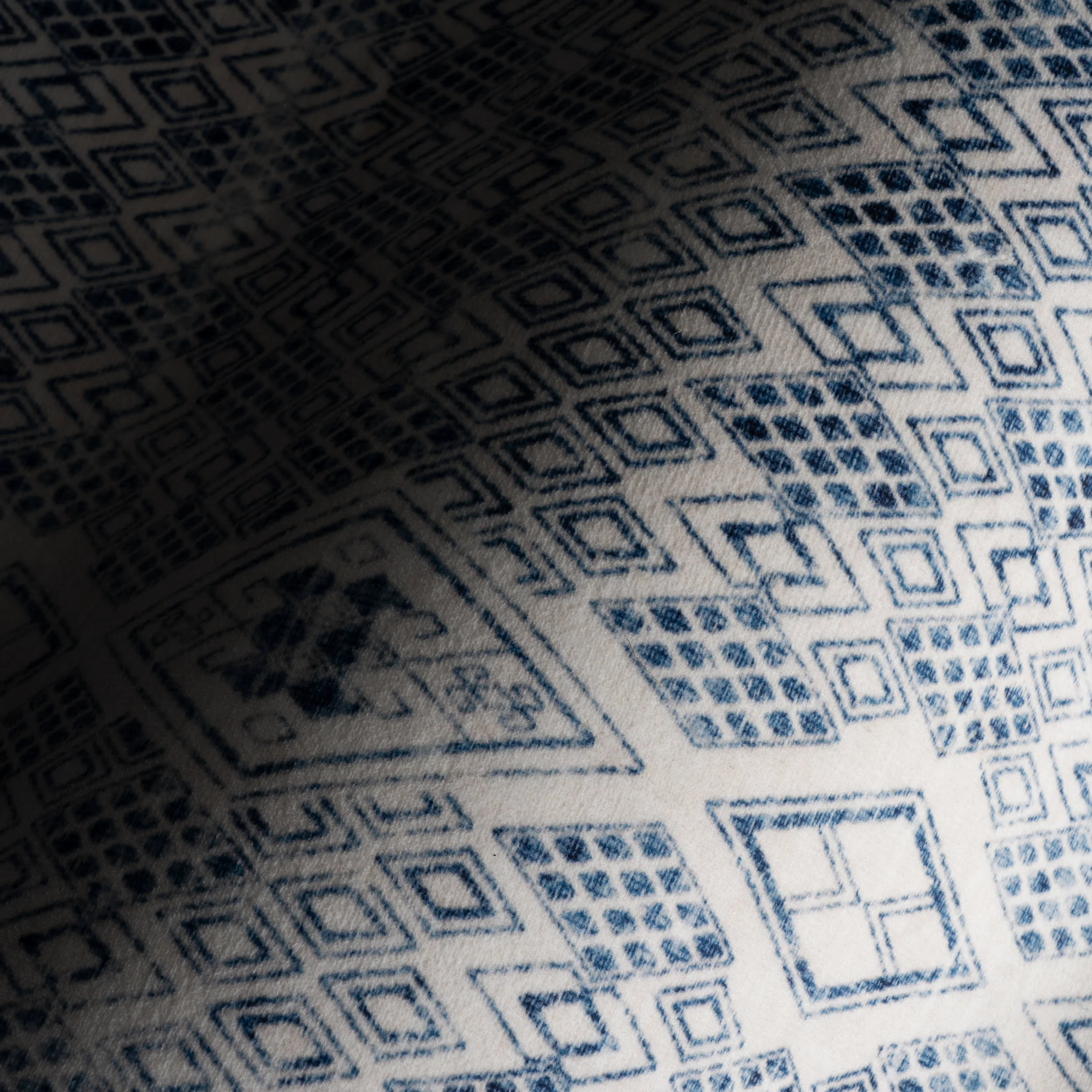 Benica Modern Geometric Washable Rug | Blue - Image 3