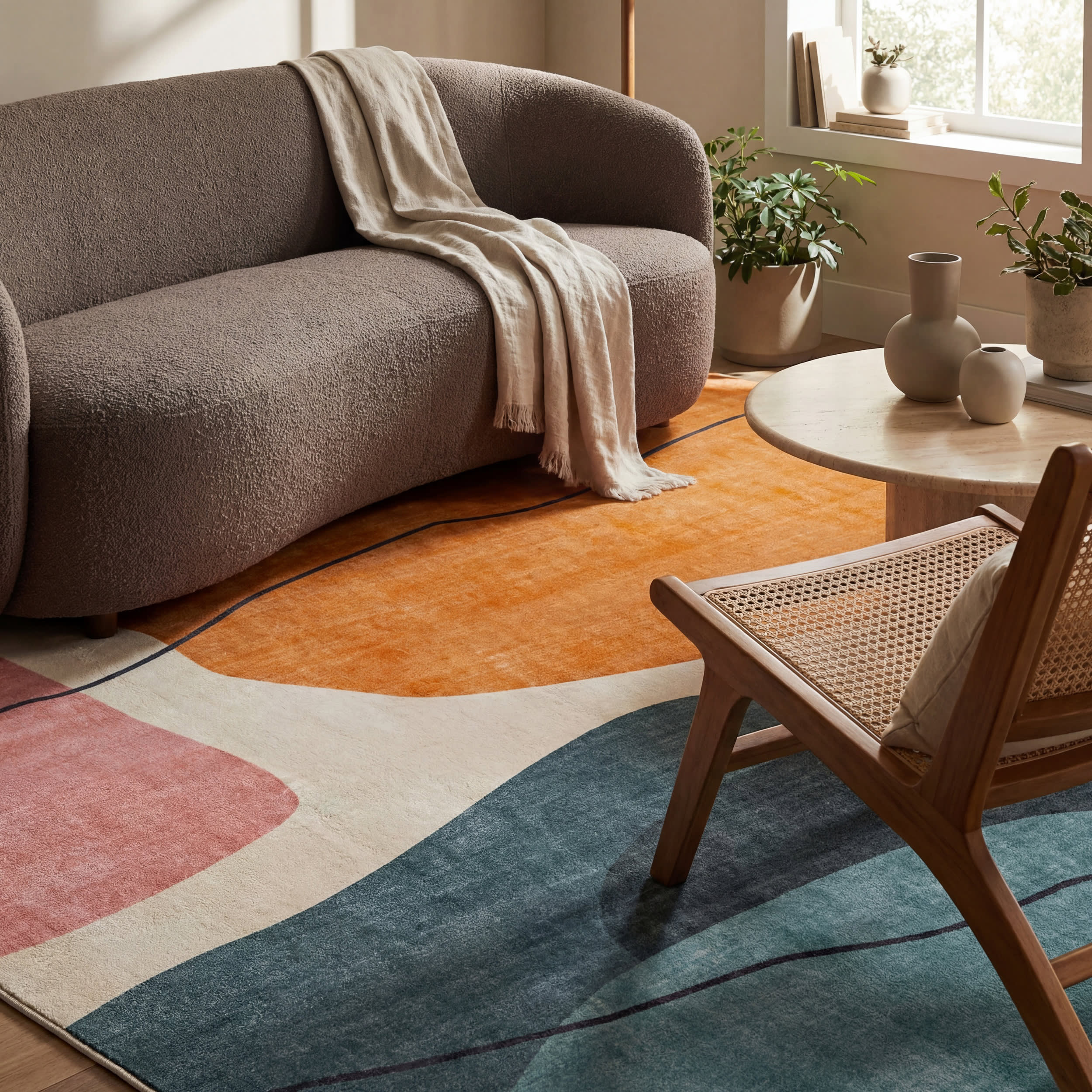 Benni Abstract Washable Rug | Multicolor - Image 5