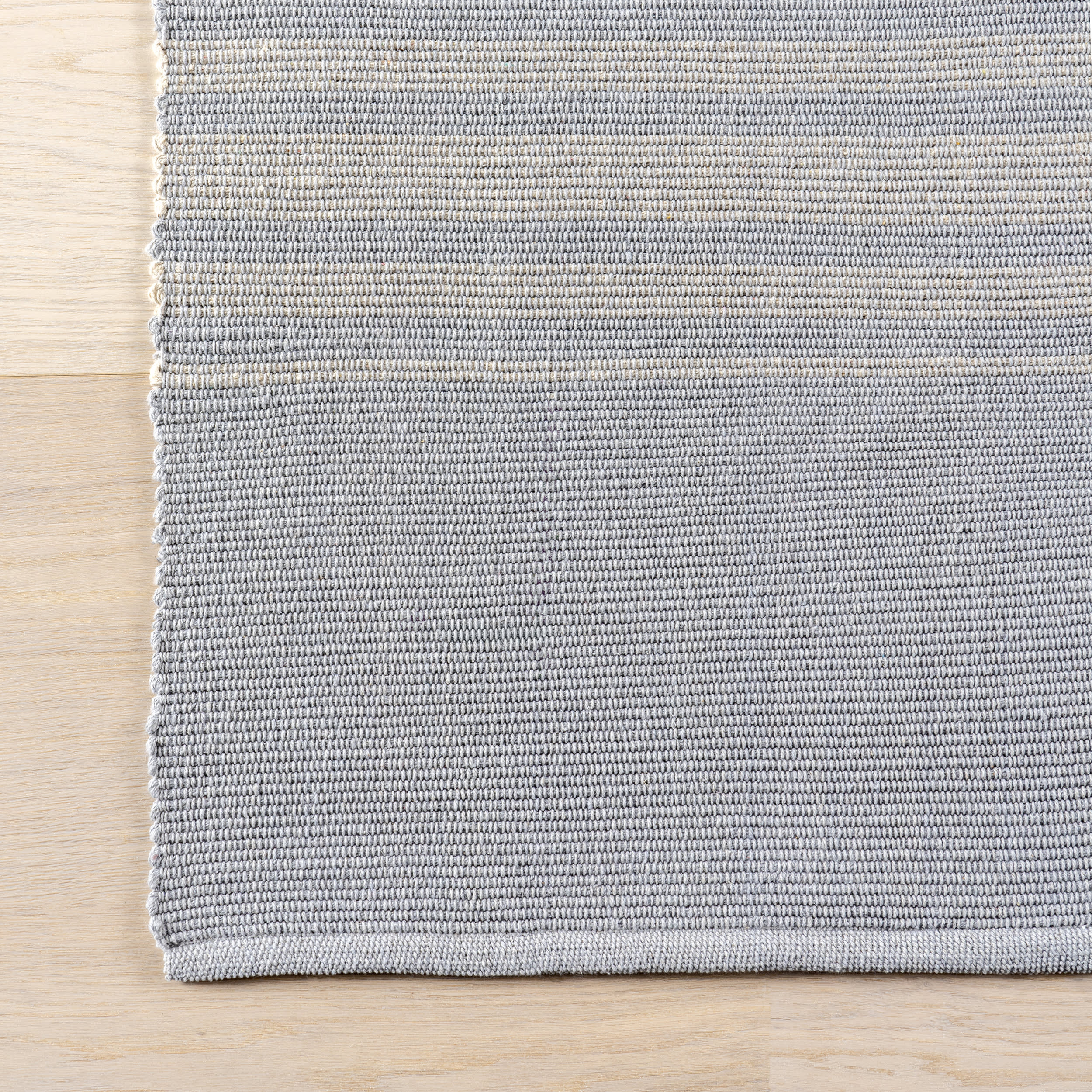 Bergamot Striped Cotton Rug | Blue Grey - Image 4