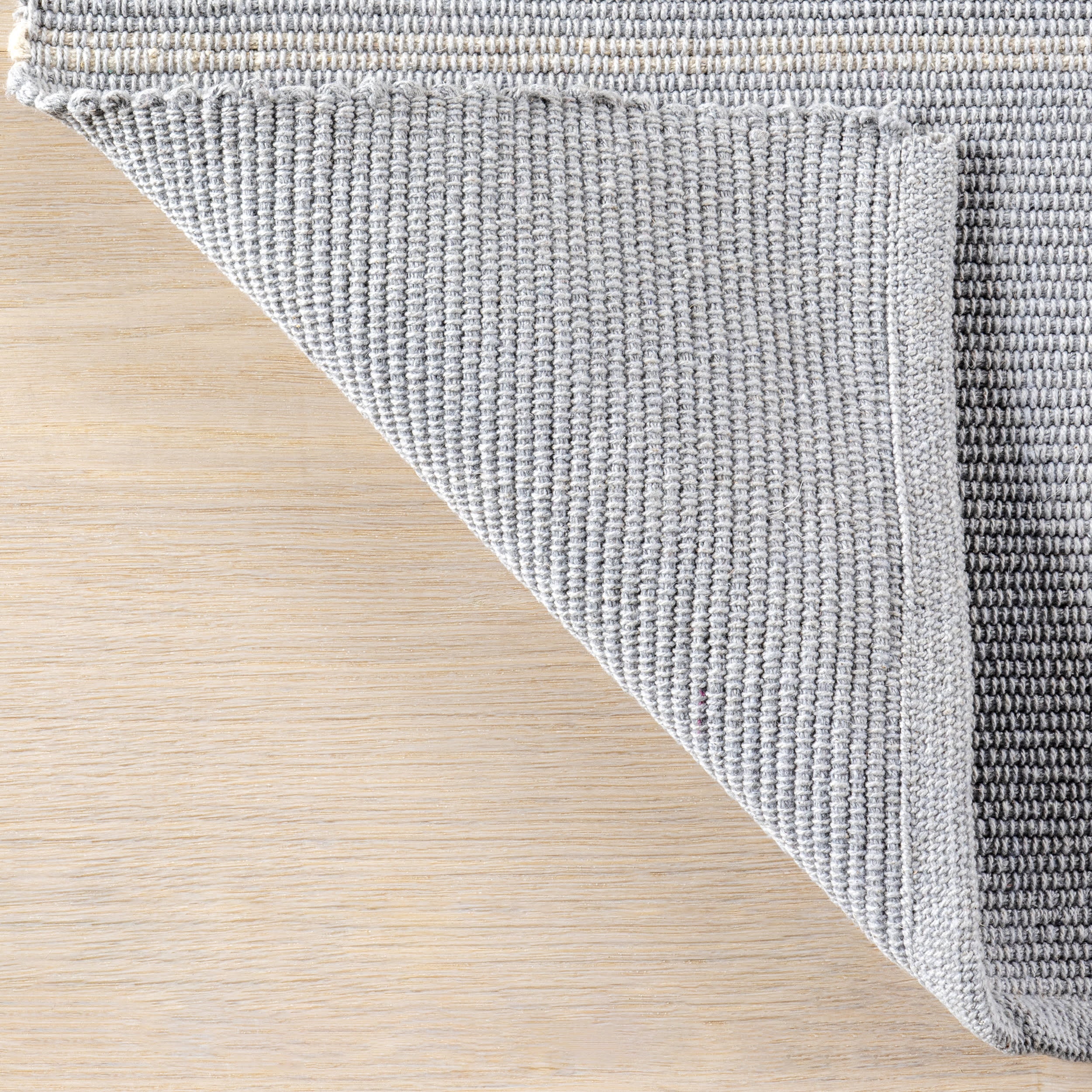 Bergamot Striped Cotton Rug | Blue Grey - Image 6