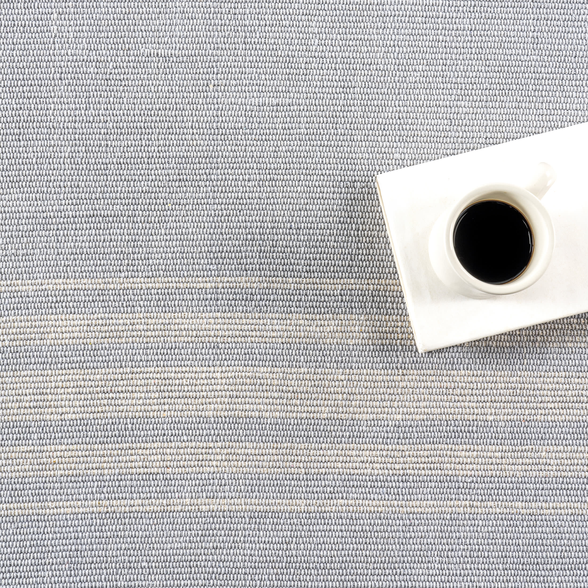 Bergamot Striped Cotton Rug | Blue Grey - Image 7