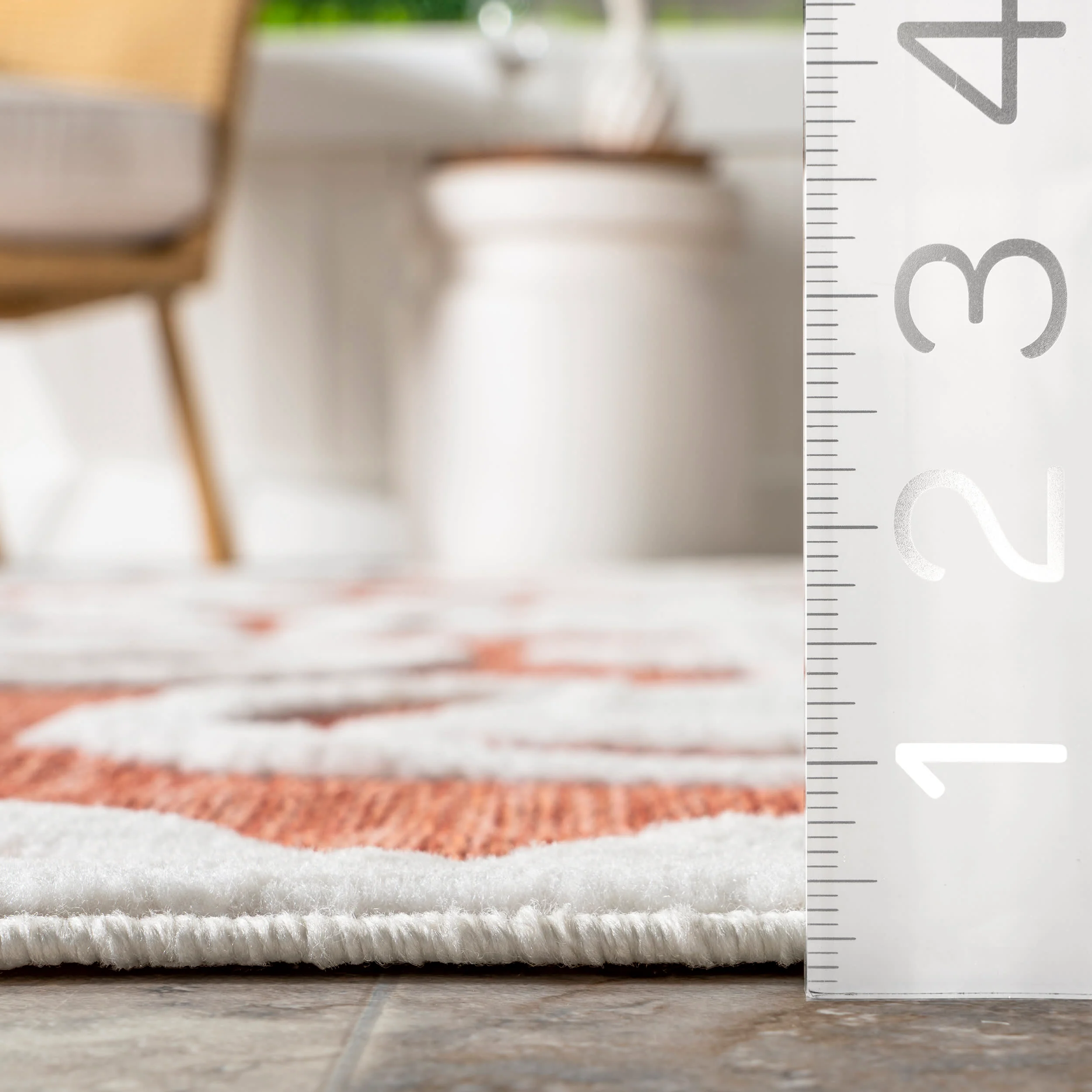 Bernita Geometric Indoor/Outdoor Rug | Brick - Image 5