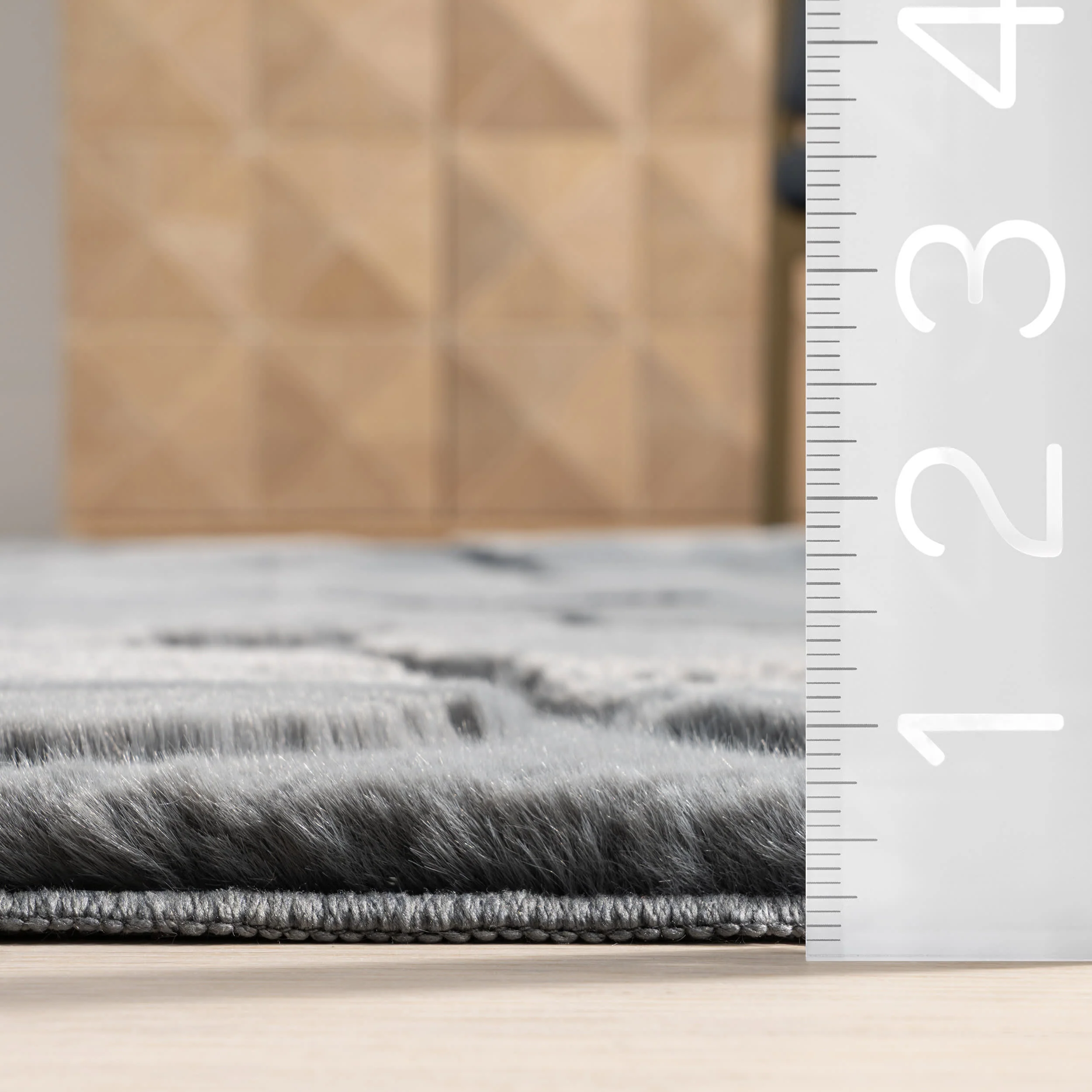 Bertie Pebble Plush Cloud Washable Rug | Grey Blue - Image 5