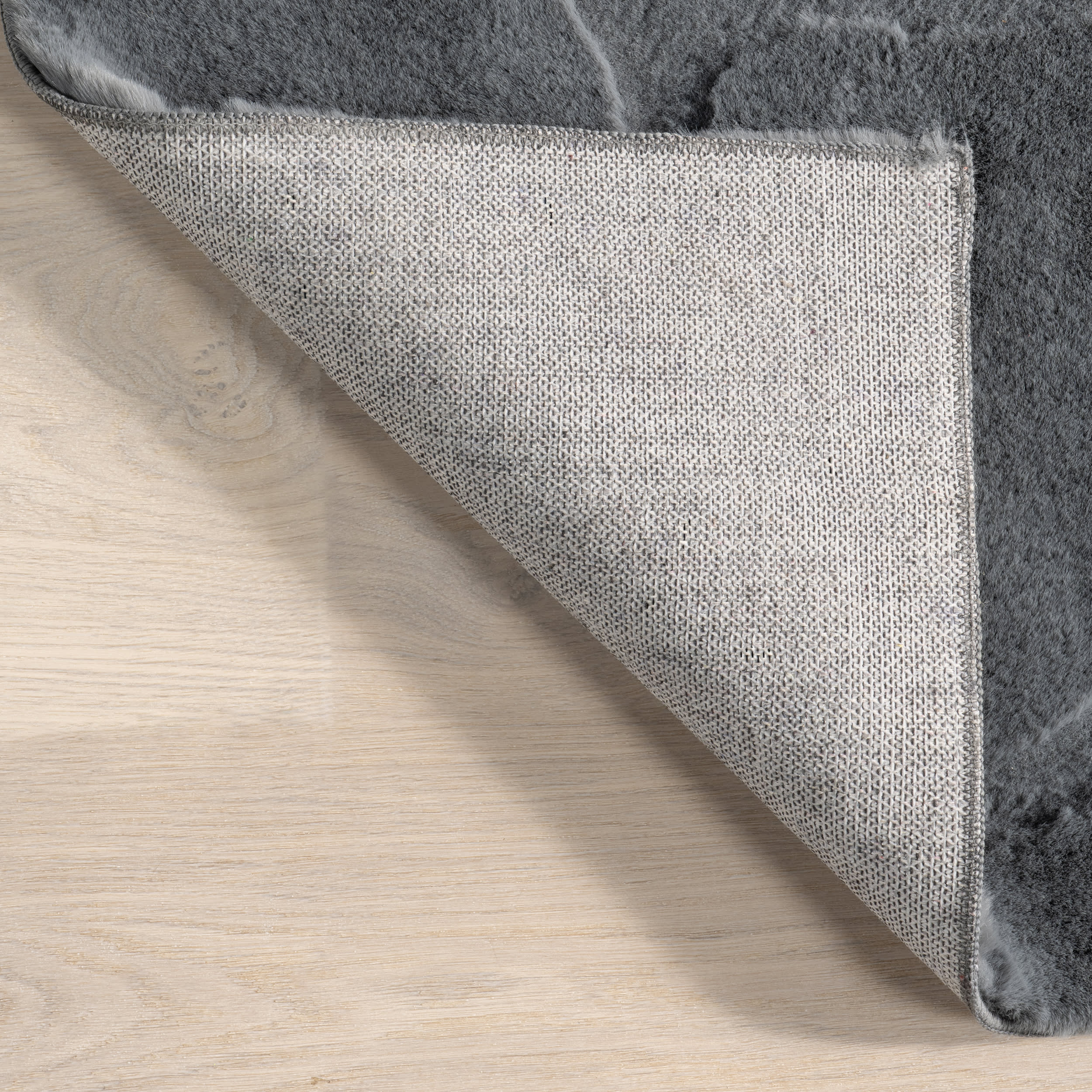 Bertie Pebble Plush Cloud Washable Rug | Grey Blue - Image 6