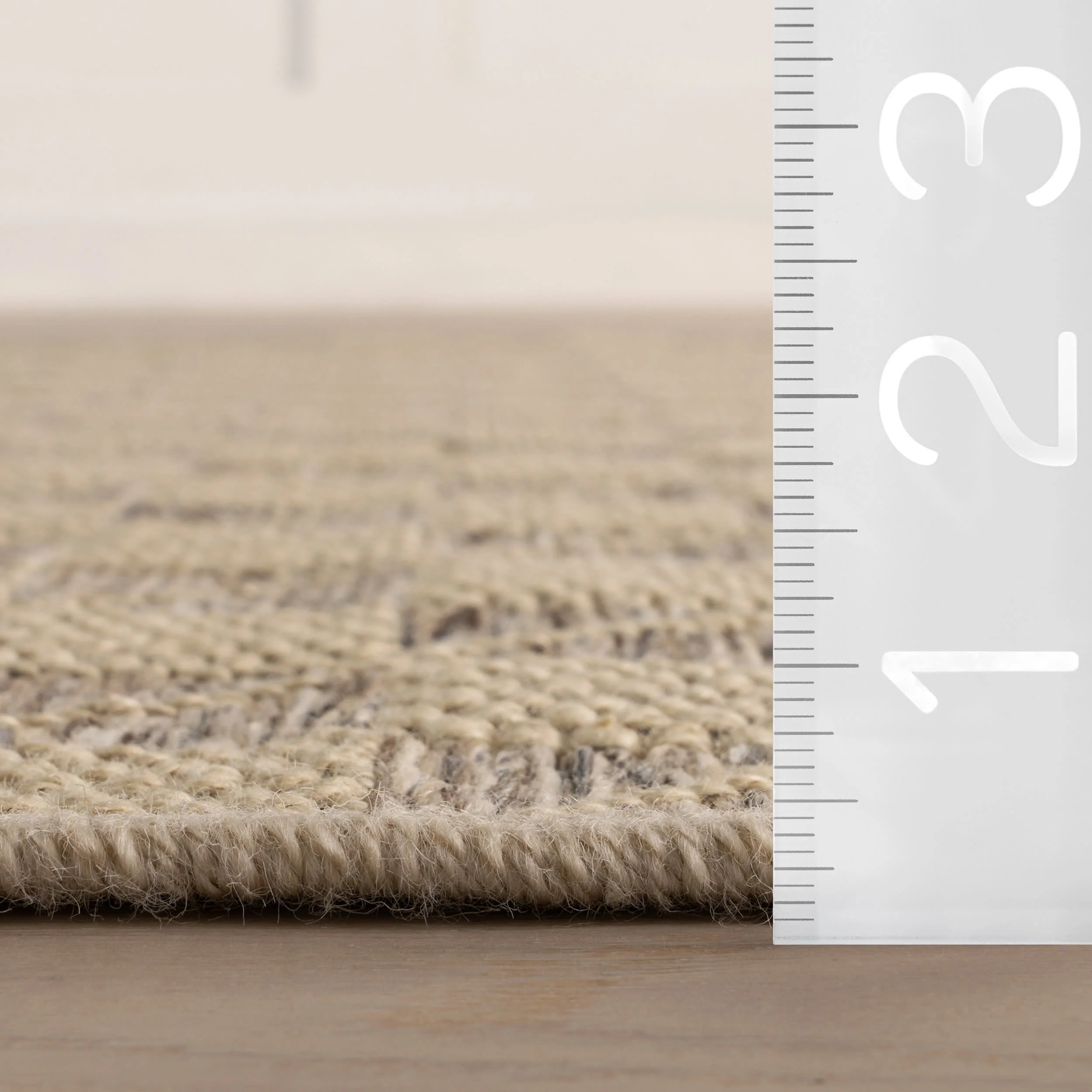 Beryn Modern Checkered Rug | Beige - Image 5