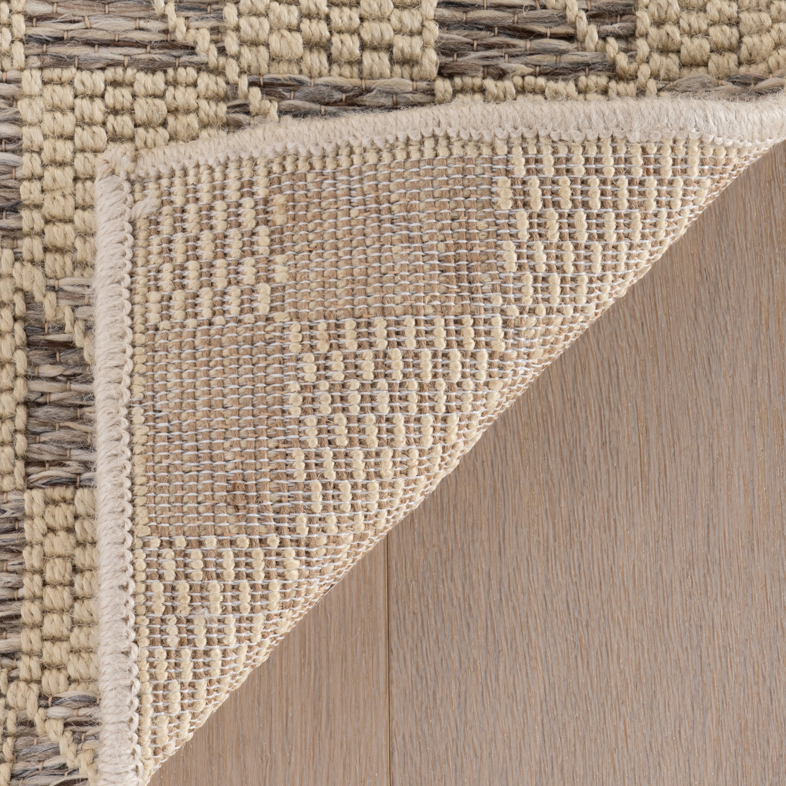 Beryn Modern Checkered Rug | Beige - Image 6
