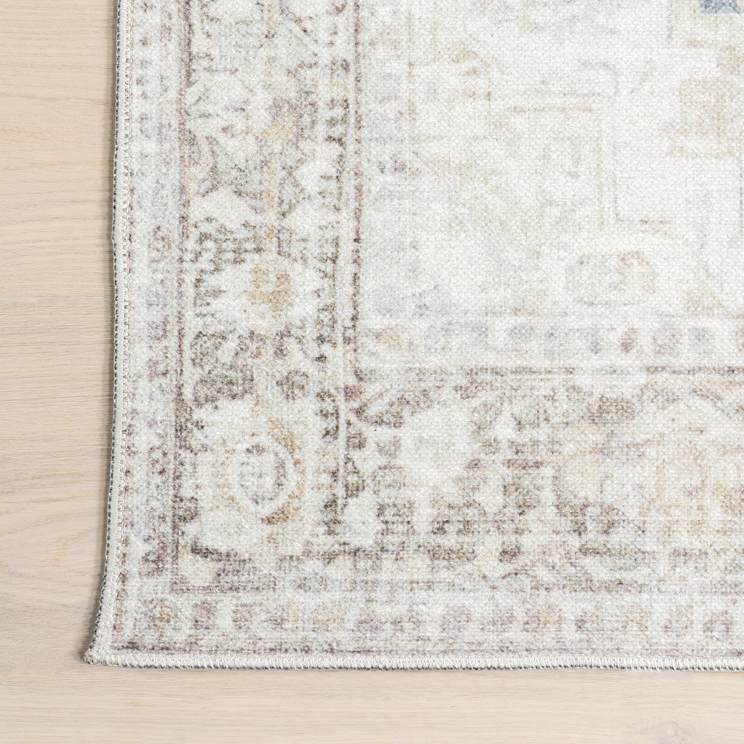Bethany Medallion Washable Rug | Beige - Image 3