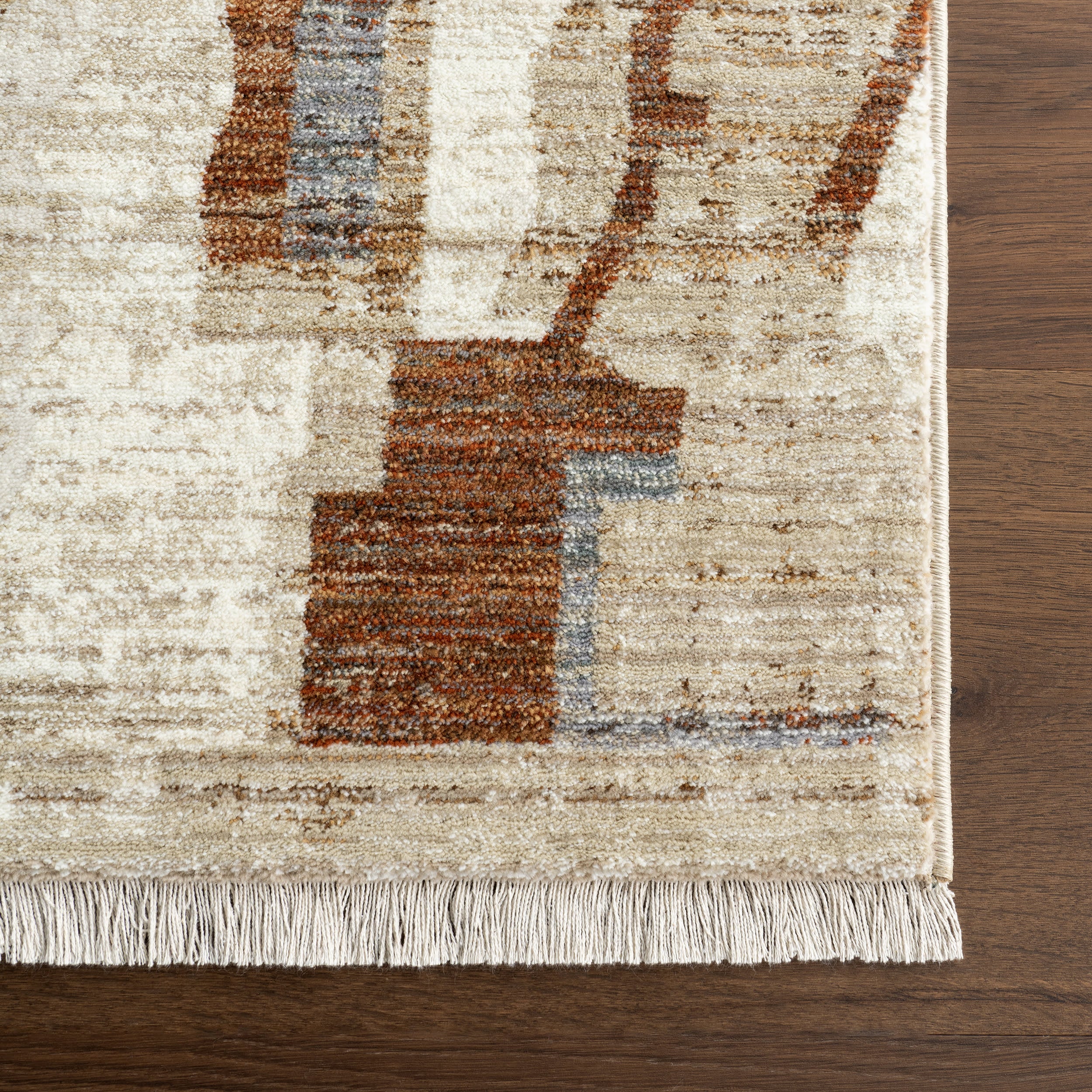 Bheri Abstract Rug | Rust - Image 4