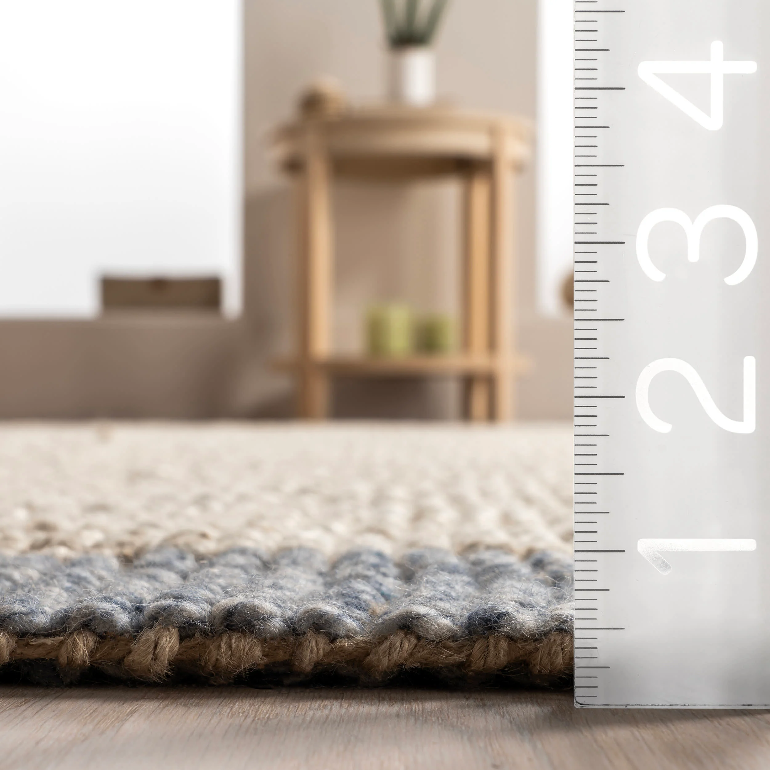 Billie Striped Tasseled Rug | Beige - Image 5