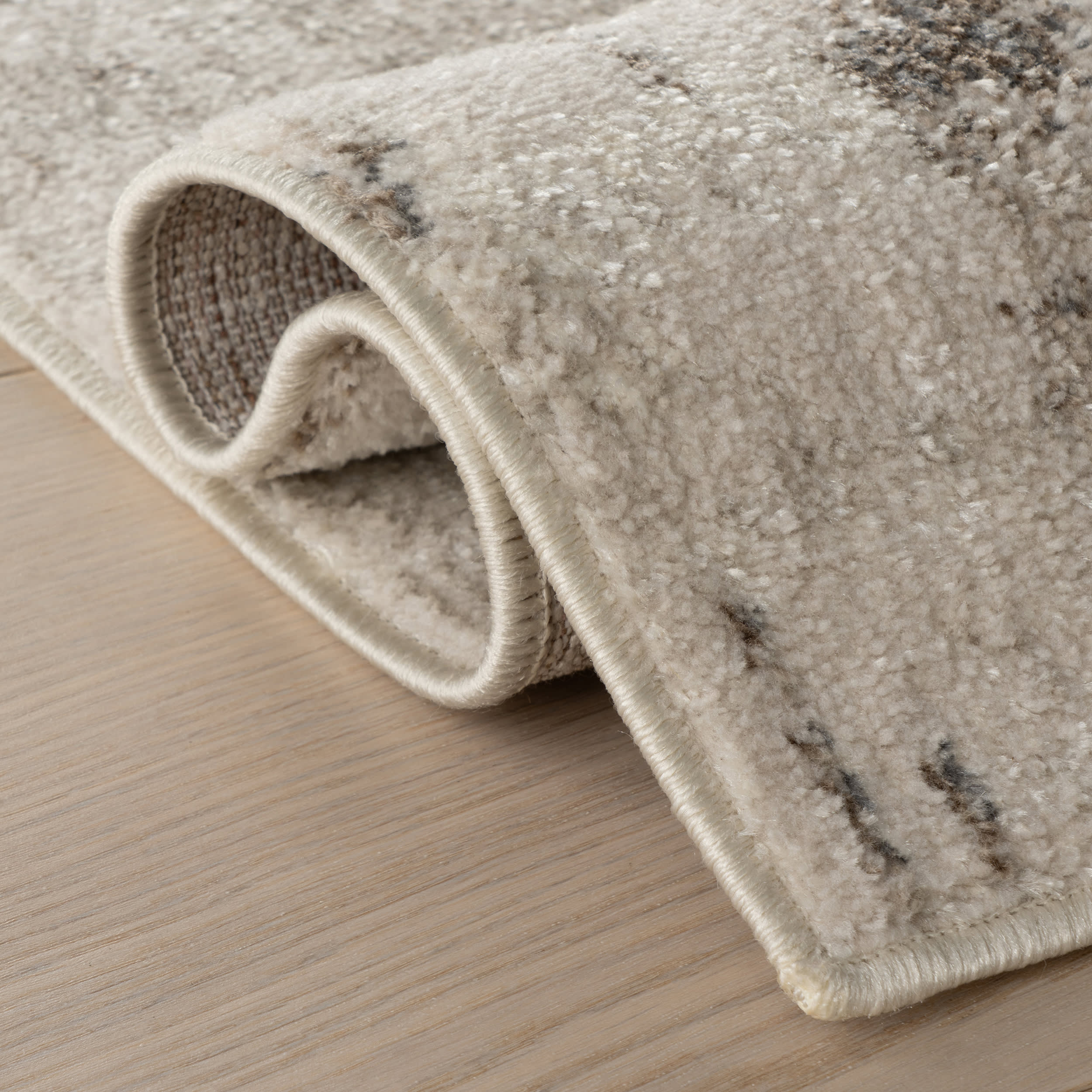 Bircha Rustic Abstract Washable Rug | Beige - Image 11