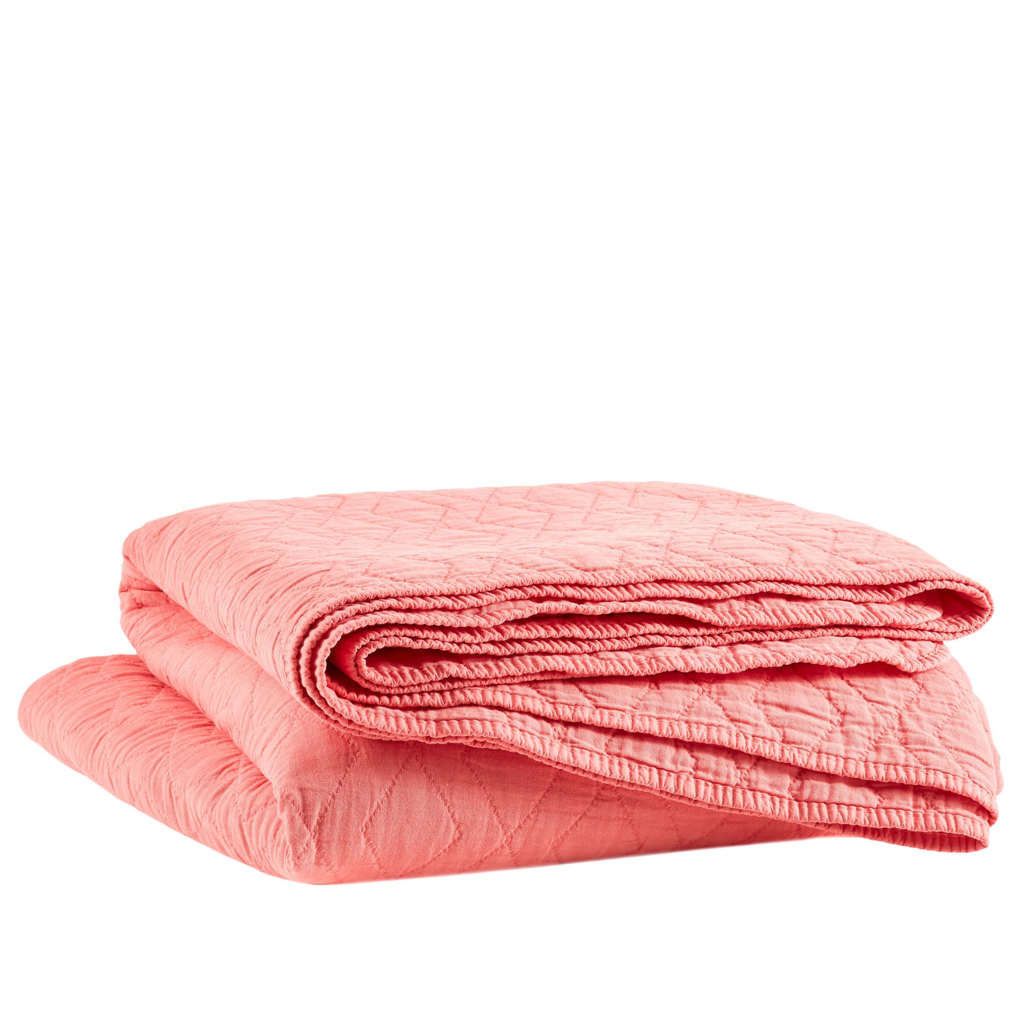 Birdie Quilted Coverlet | Coral - Image 3