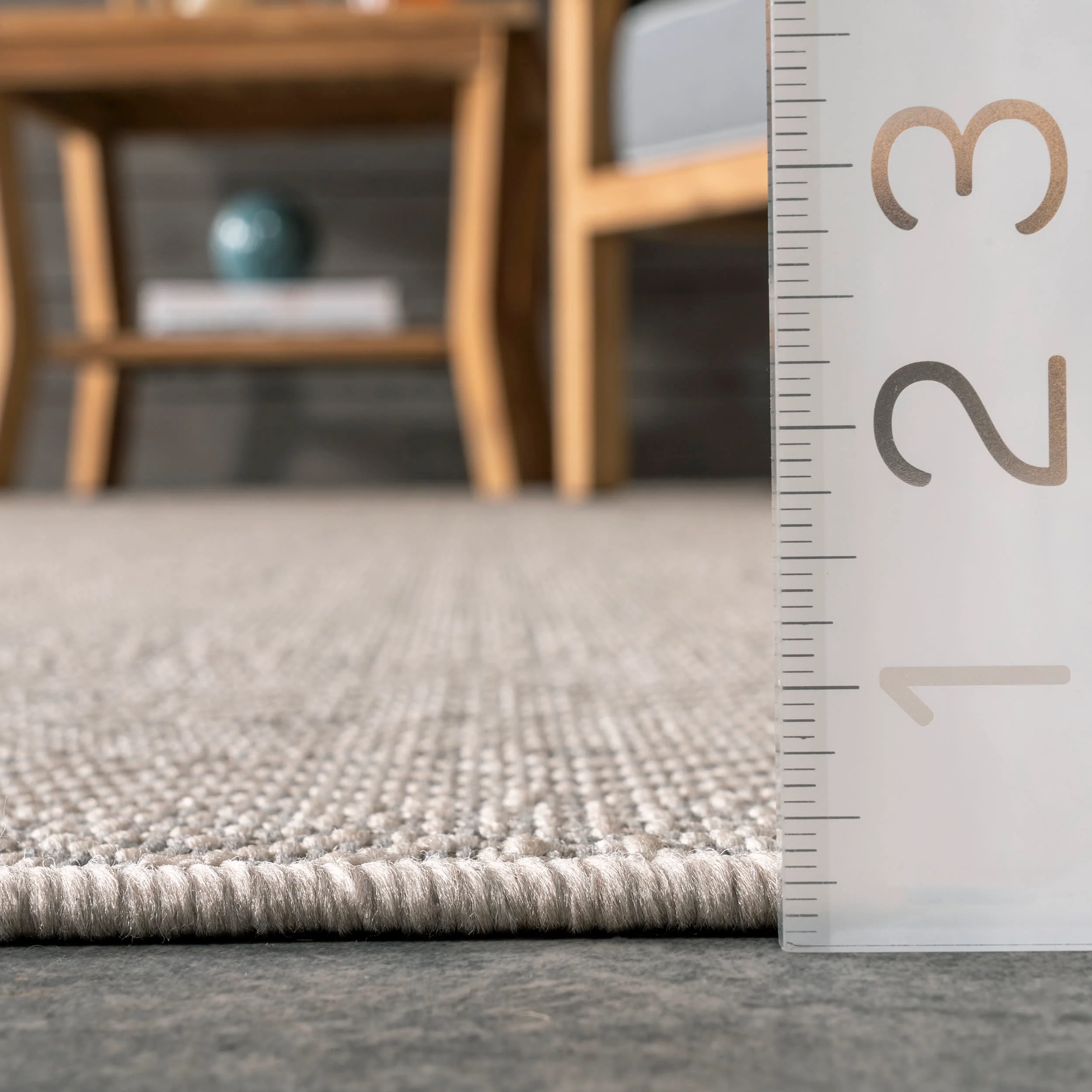 Birdseye Striped Indoor/Outdoor Rug | Grey - Image 5