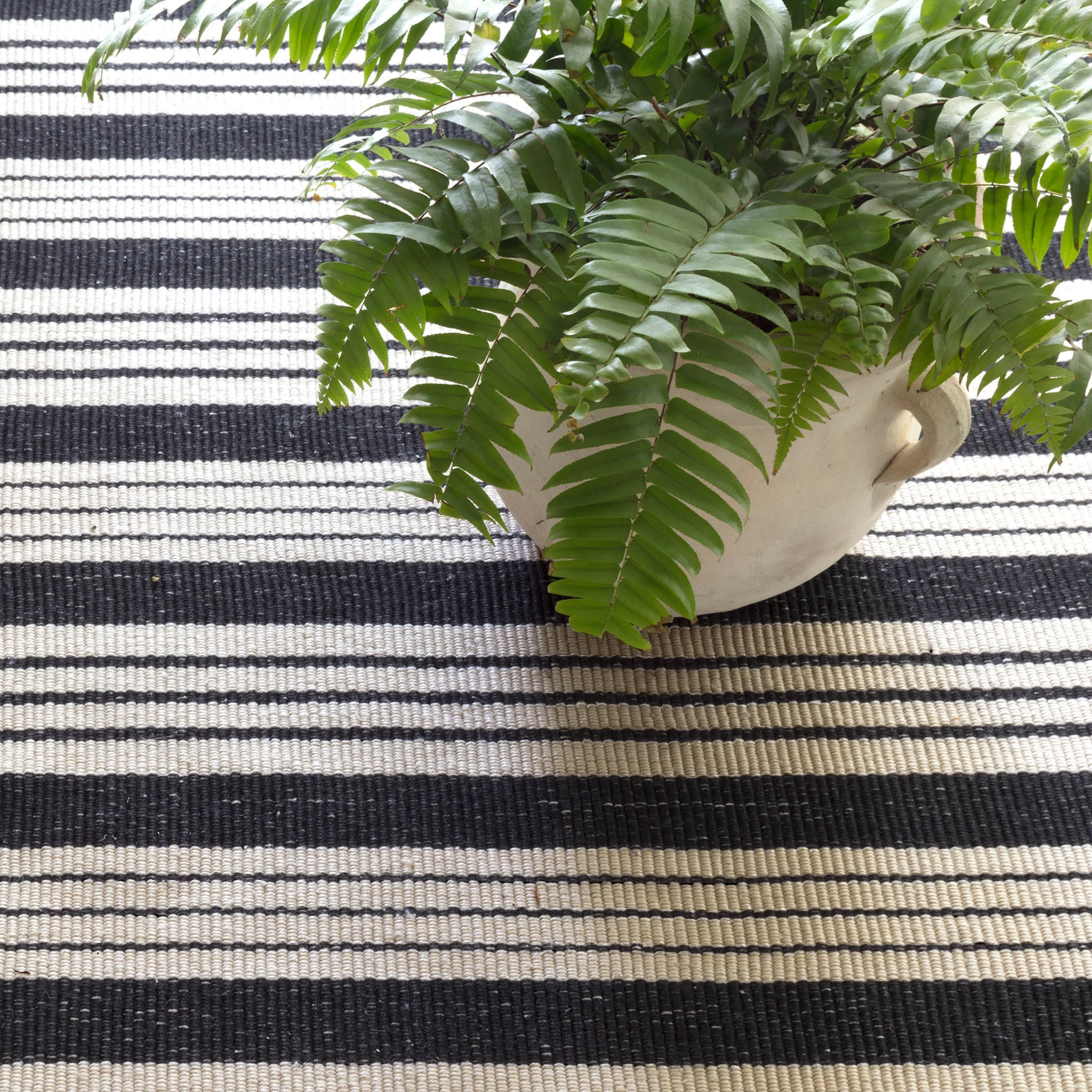 Birmingham Handwoven Indoor/Outdoor Custom Rug | Black - Image 3