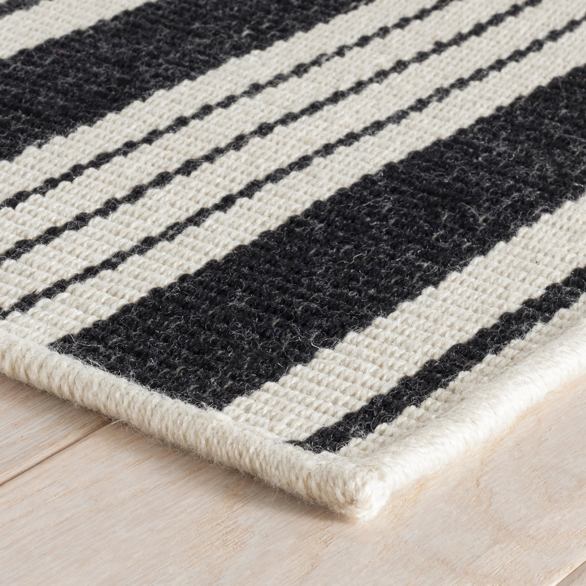 Birmingham Handwoven Indoor/Outdoor Custom Rug | Black - Image 4